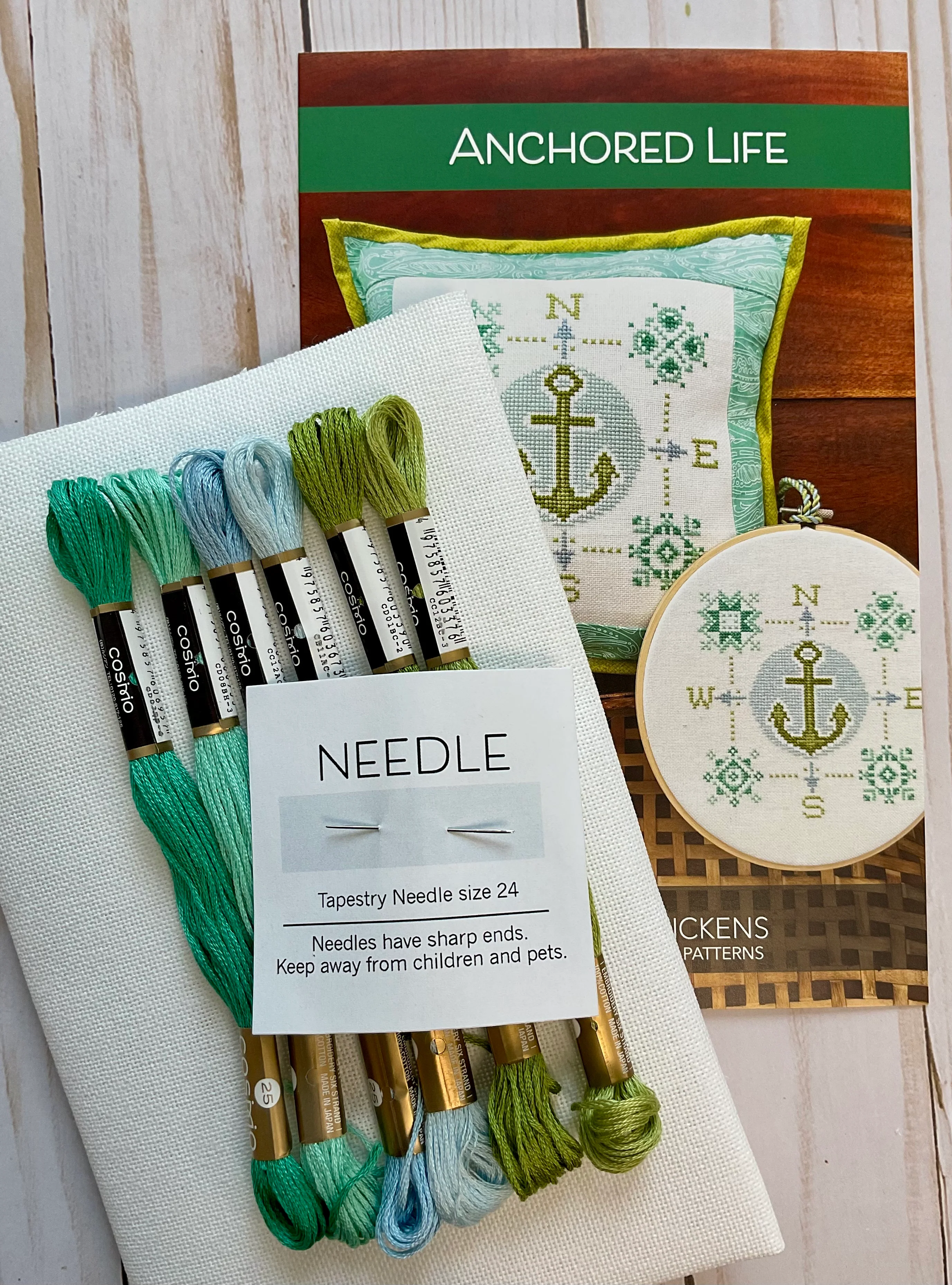 Anchored Life Cross Stitch Kit (no hoop) - Image 2