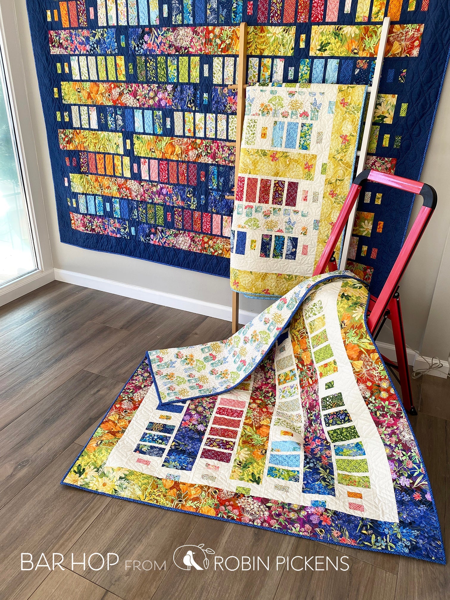 BAR HOP Quilt Pattern PDF (digital download) by Robin Pickens in Lap, Queen sizes - Image 3