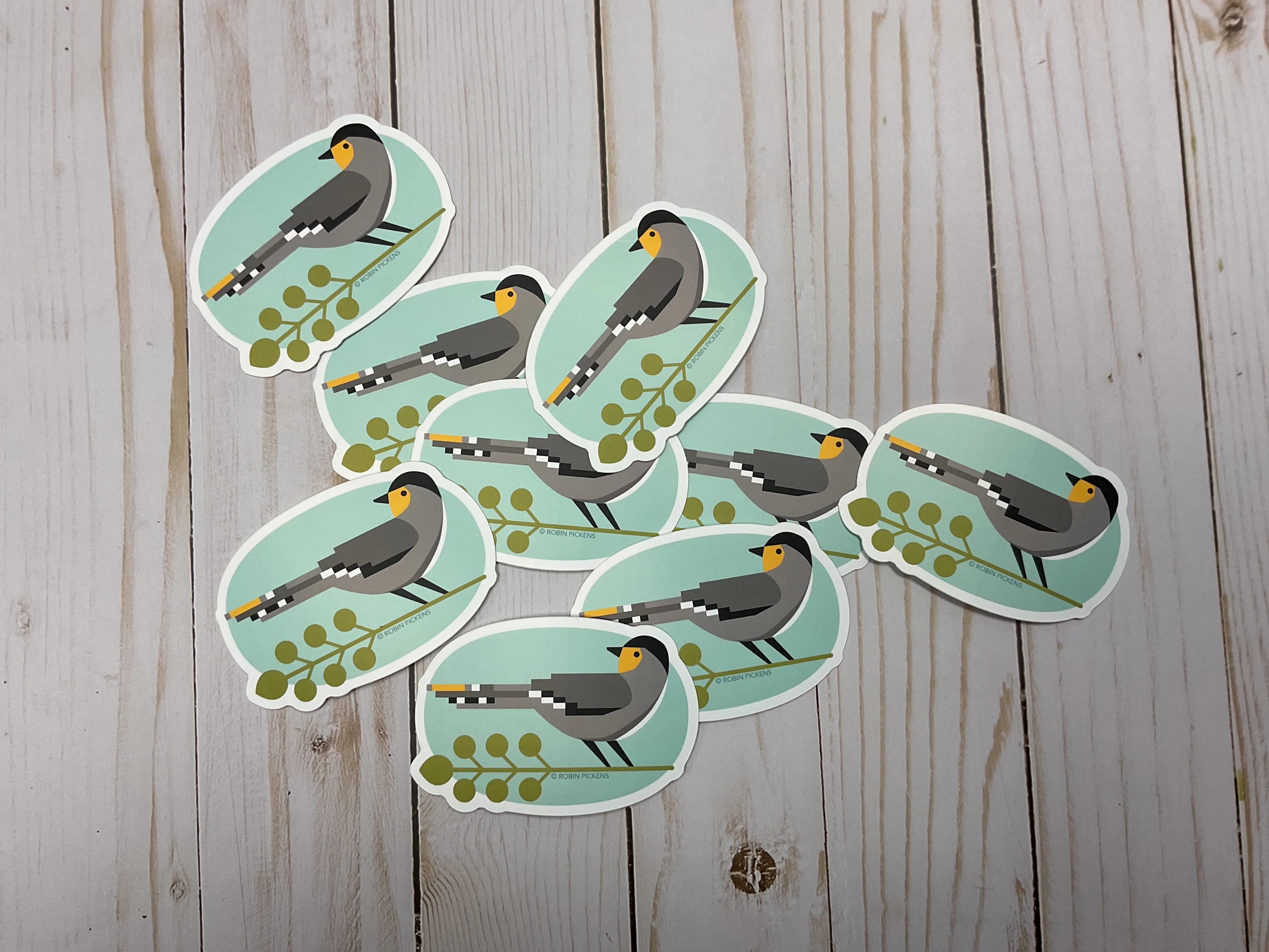 Bird Sticker Grey - Image 3