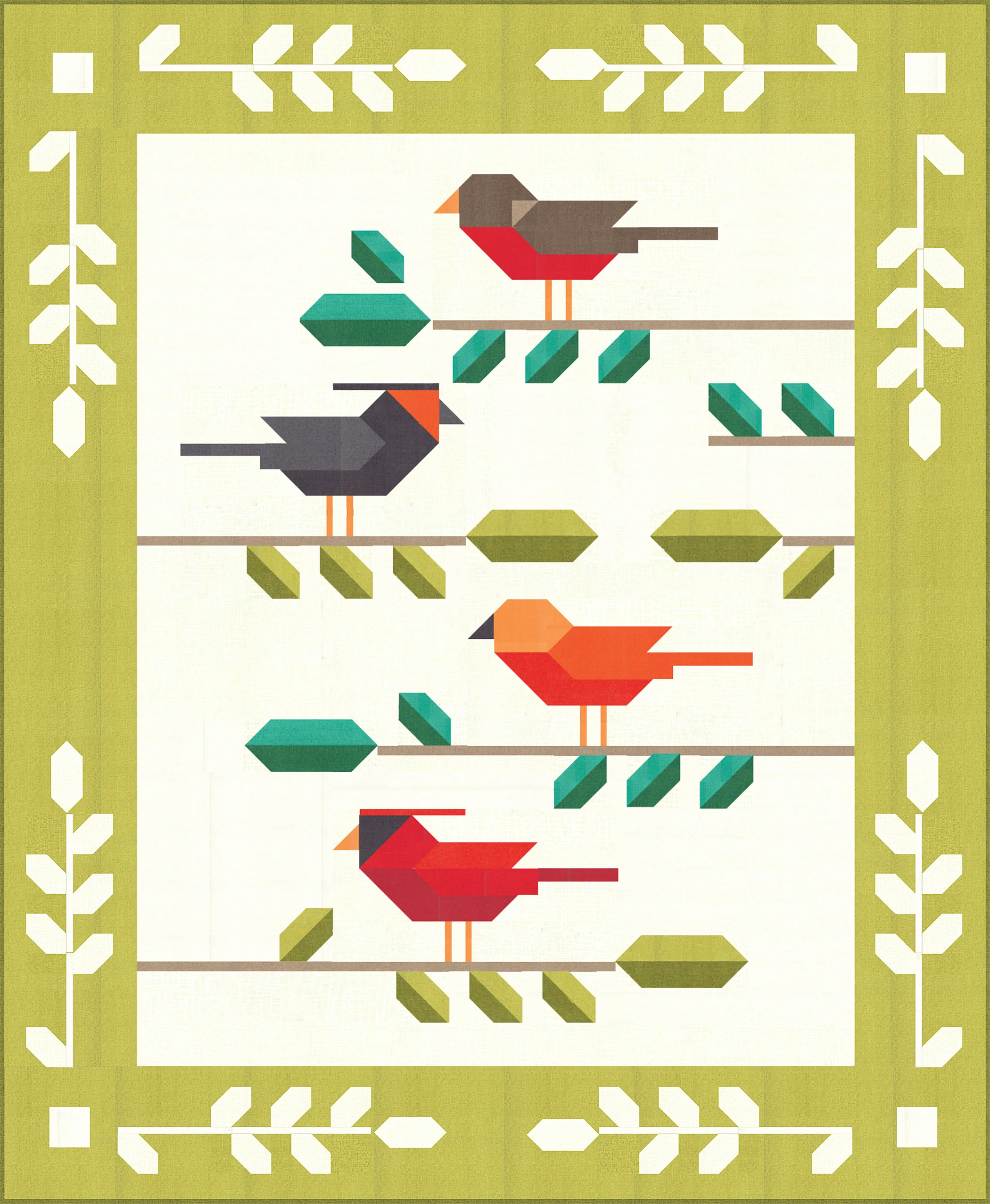 BIRD TALK Quilt Pattern Digital PDF by Robin Pickens, Lap or Twin size - Image 3