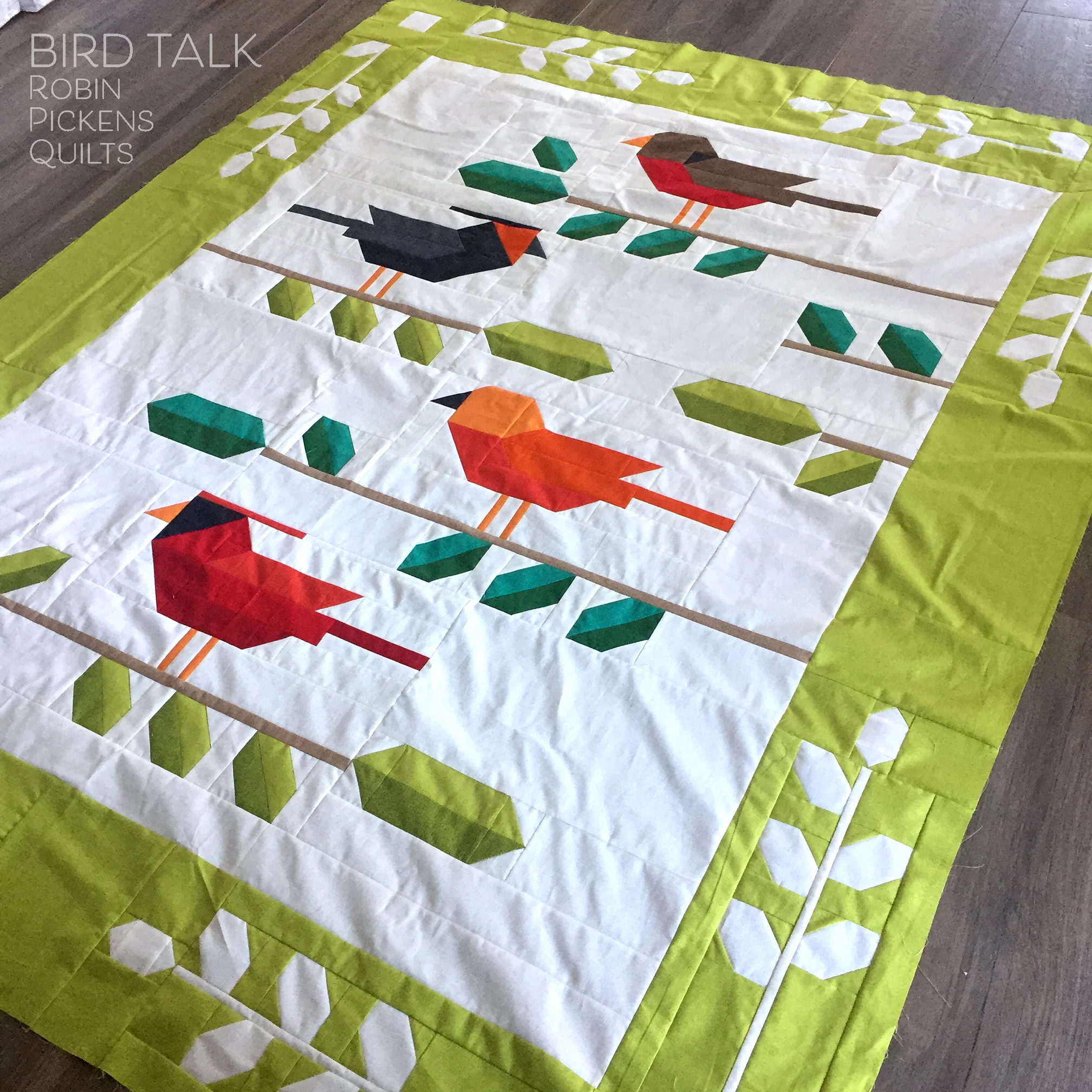 BIRD TALK Quilt Pattern Digital PDF by Robin Pickens, Lap or Twin size - Image 4