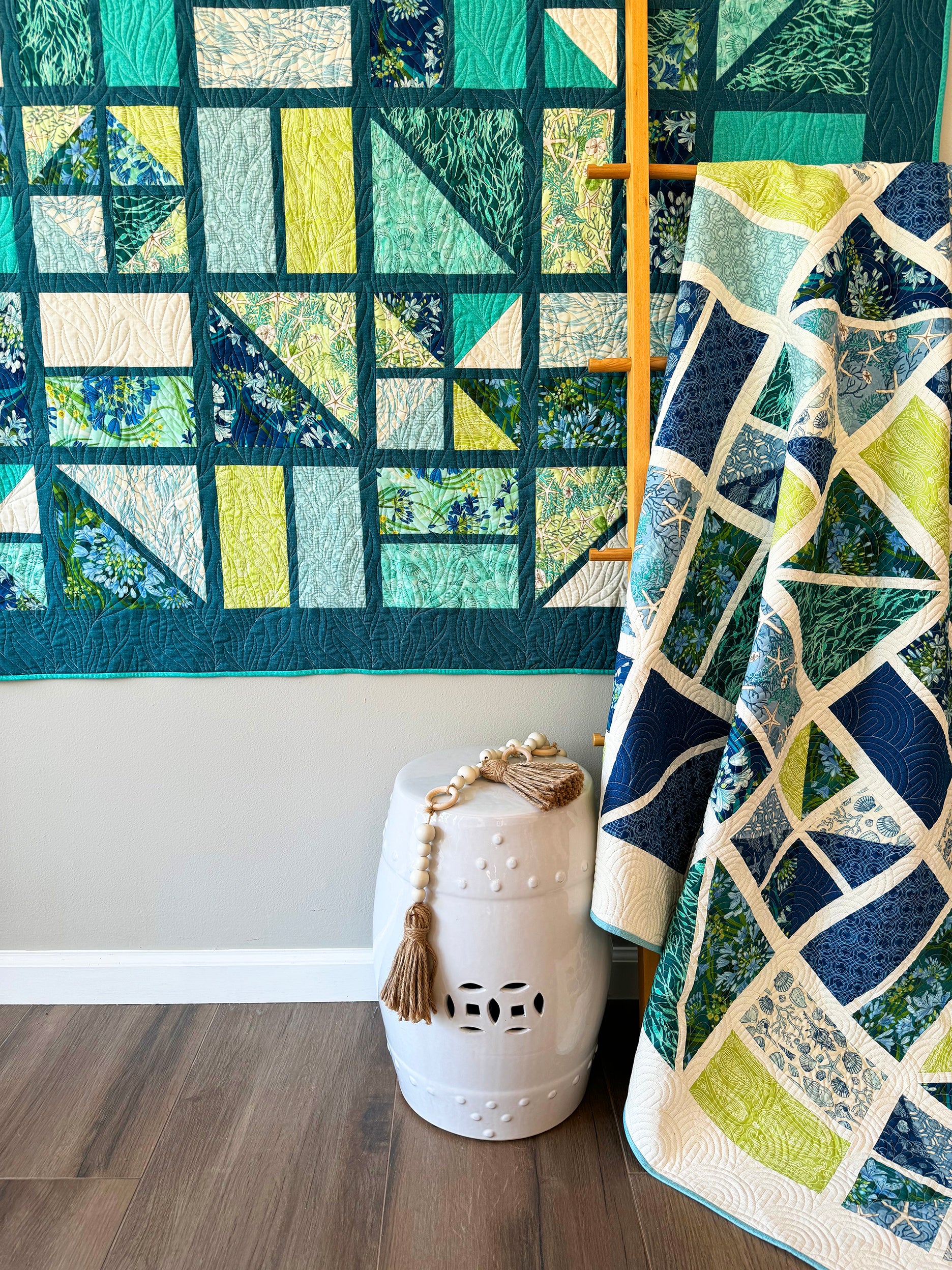 BACKSLASH Digital PDF Quilt Pattern by Robin Pickens. Geometric Lap, Twin, or Queen sizes. - Image 3