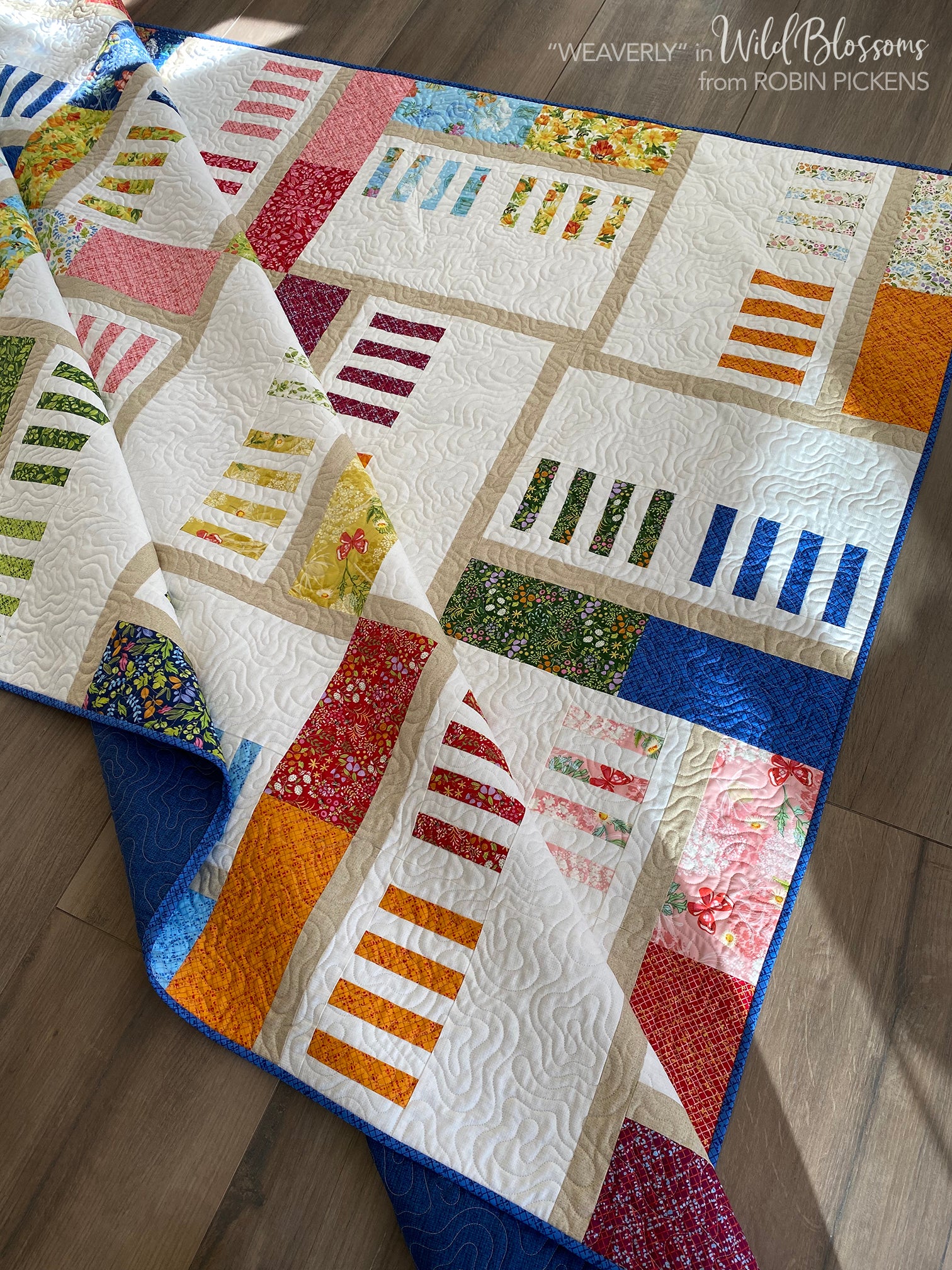 WEAVERLY Quilt Pattern (printed booklet) by Robin Pickens in Lap, Twin, Queen and King sizes - Image 3