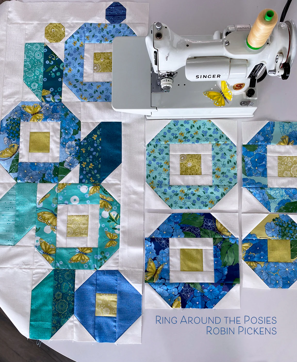 RING AROUND THE POSIES Quilt Pattern, digital download for 64 1/2 x 64 1/2" quilt - Image 4