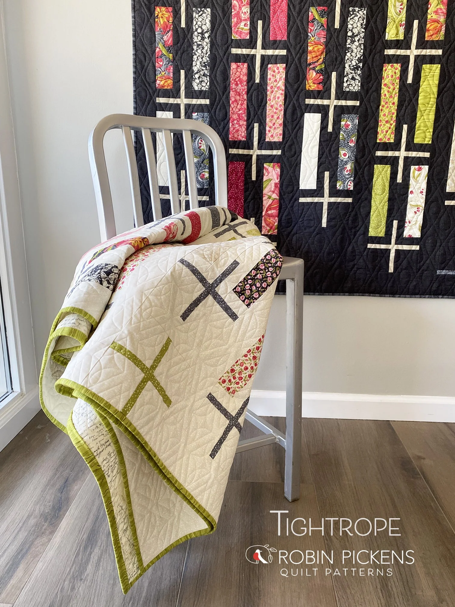 TIGHTROPE printed booklet quilt pattern, Robin Pickens, Lap/Wall or Large - Image 5