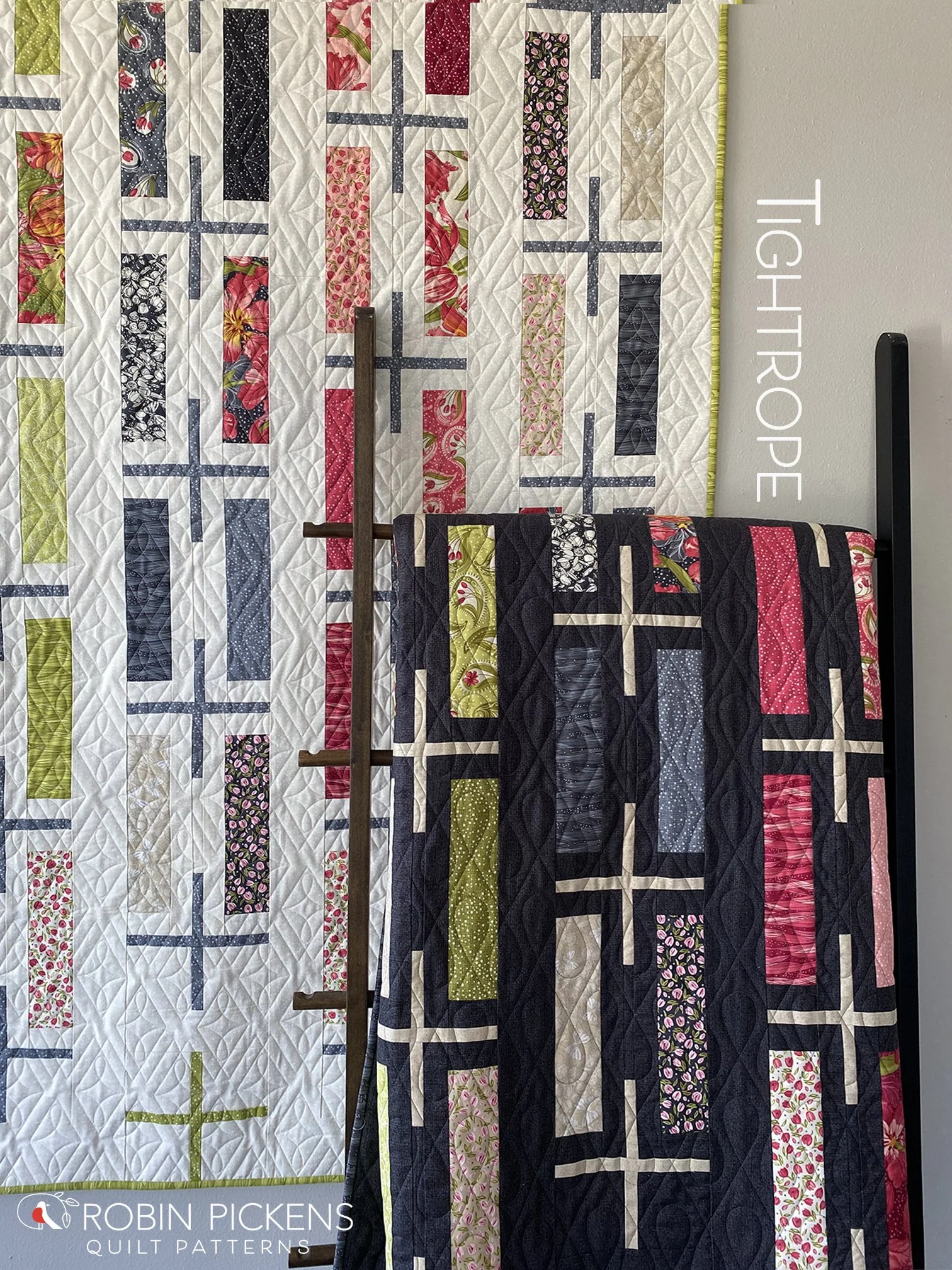 TIGHTROPE printed booklet quilt pattern, Robin Pickens, Lap/Wall or Large - Image 6