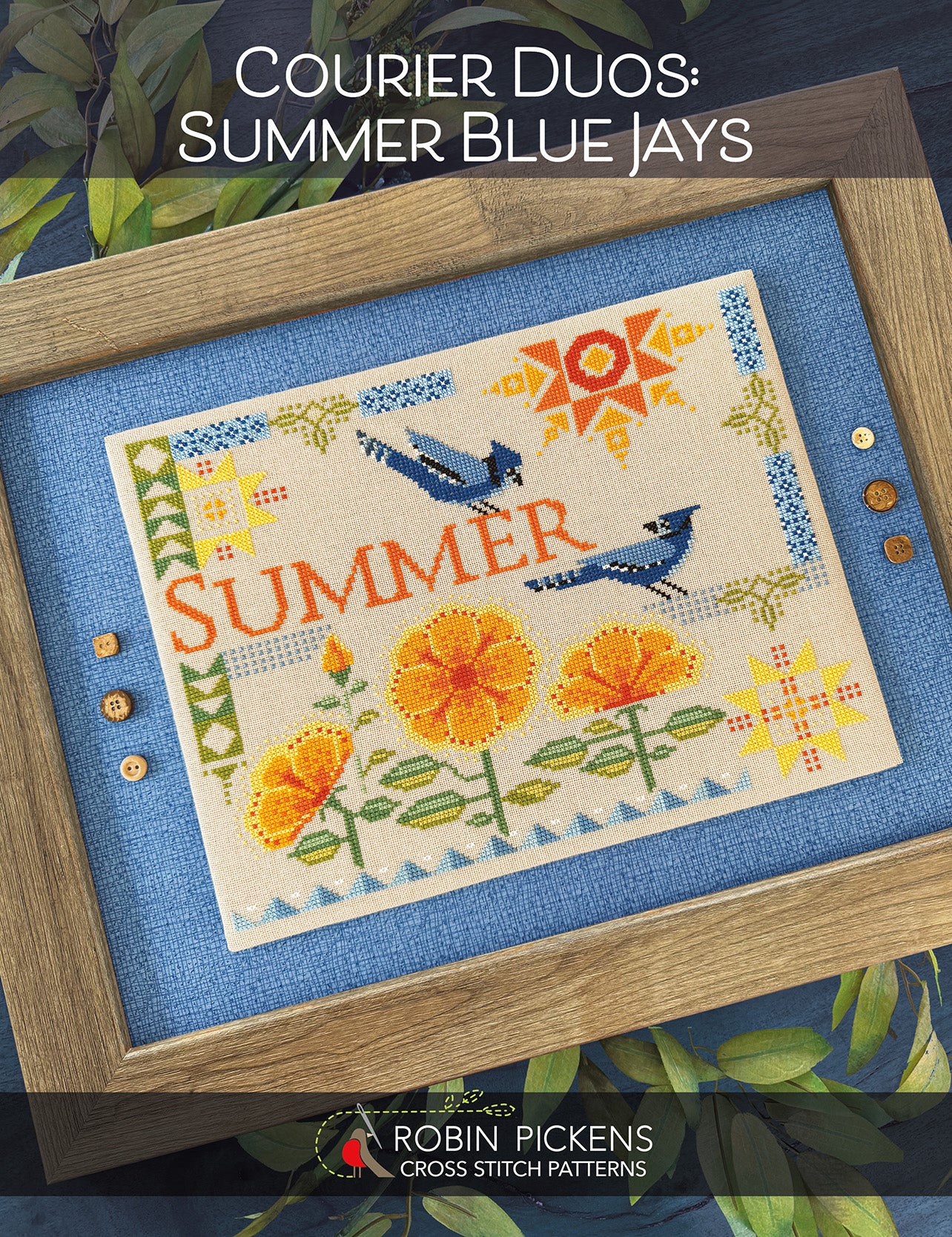 Courier Duos: Summer Blue Jays printed pattern
