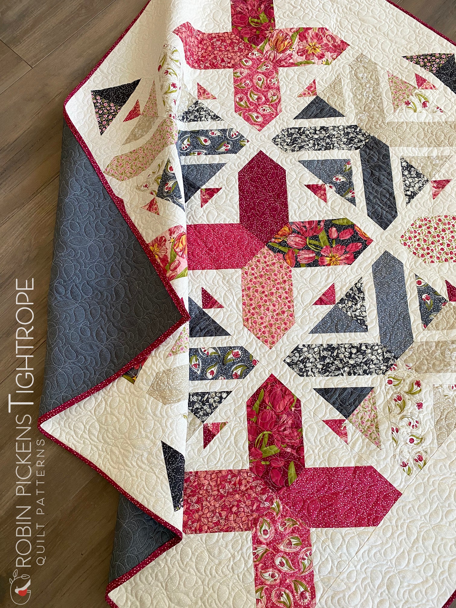 CRISS CROSS KISSES digital PDF download pattern, Robin Pickens, Lap or Queen - Image 4