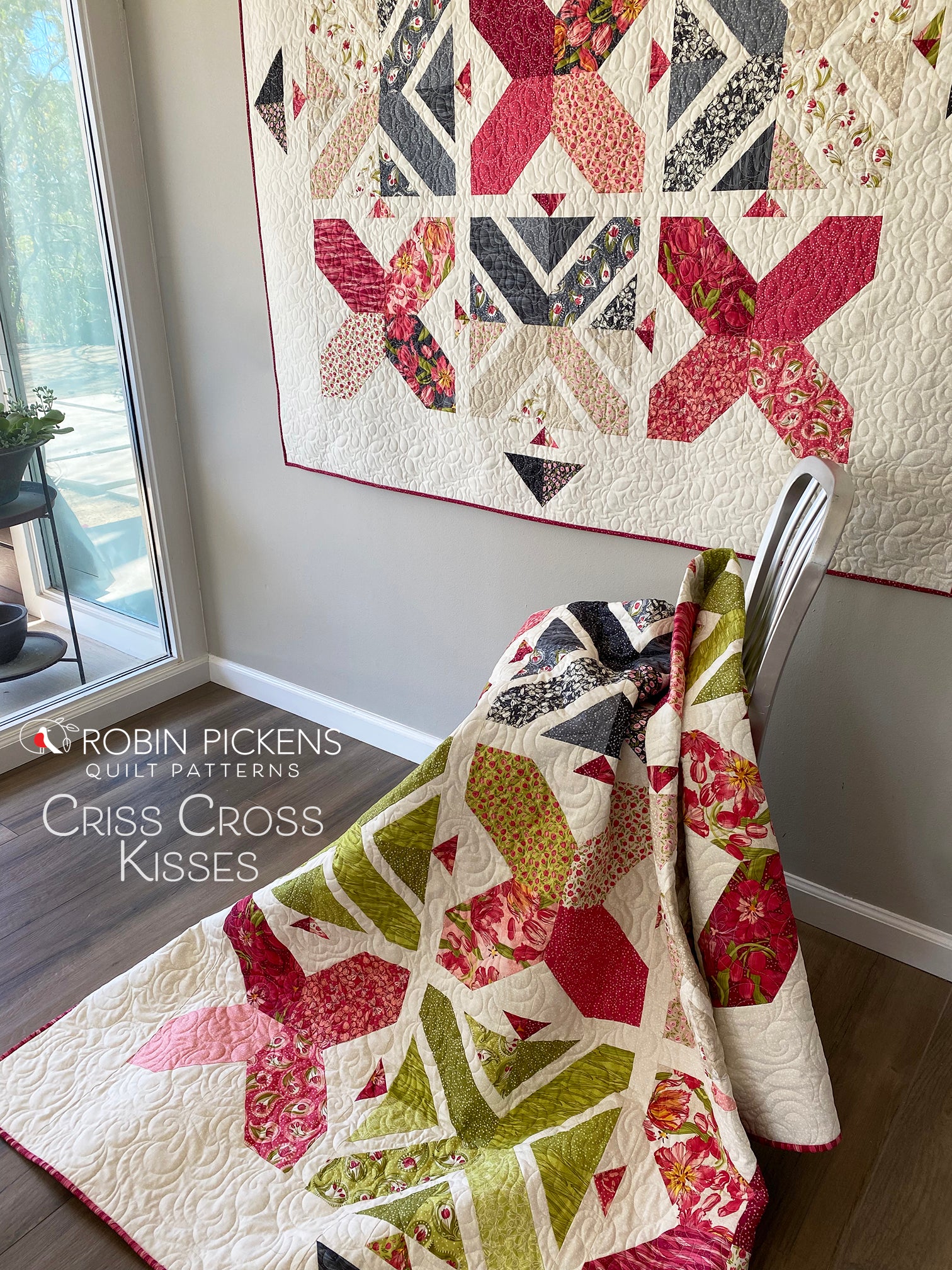 CRISS CROSS KISSES digital PDF download pattern, Robin Pickens, Lap or Queen - Image 7
