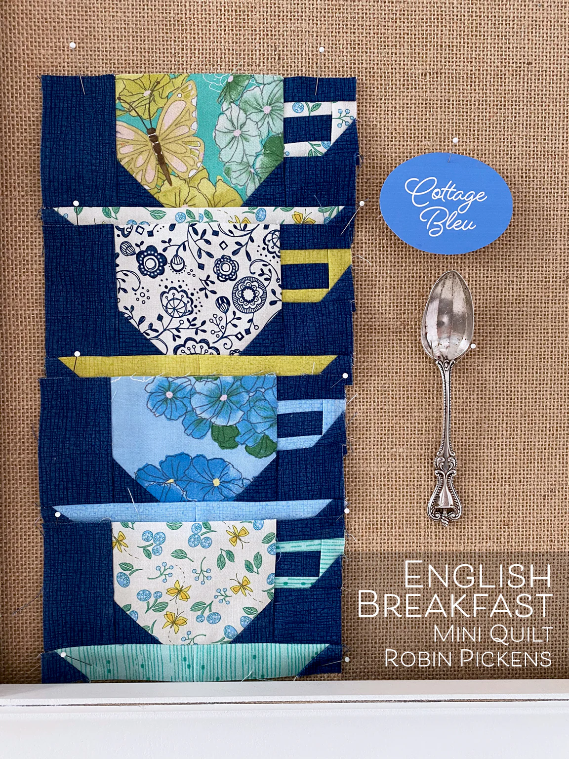 English Breakfast Mini Quilt Pattern, printed booklet by Robin Pickens - Image 4