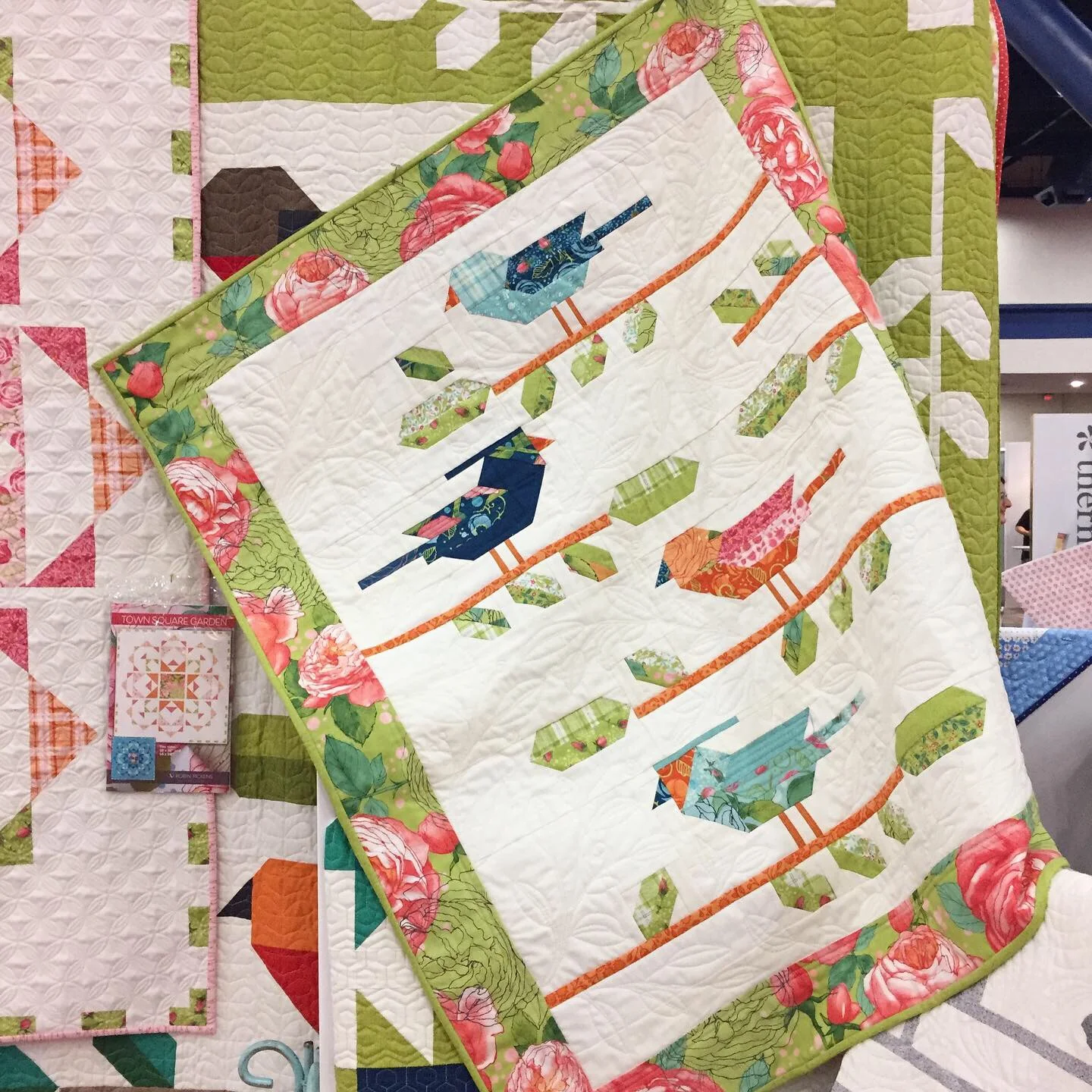 LITTLE BIRD SONG Small Wall Quilt  Digital PDF by Robin Pickens 34" x 43" - Image 3