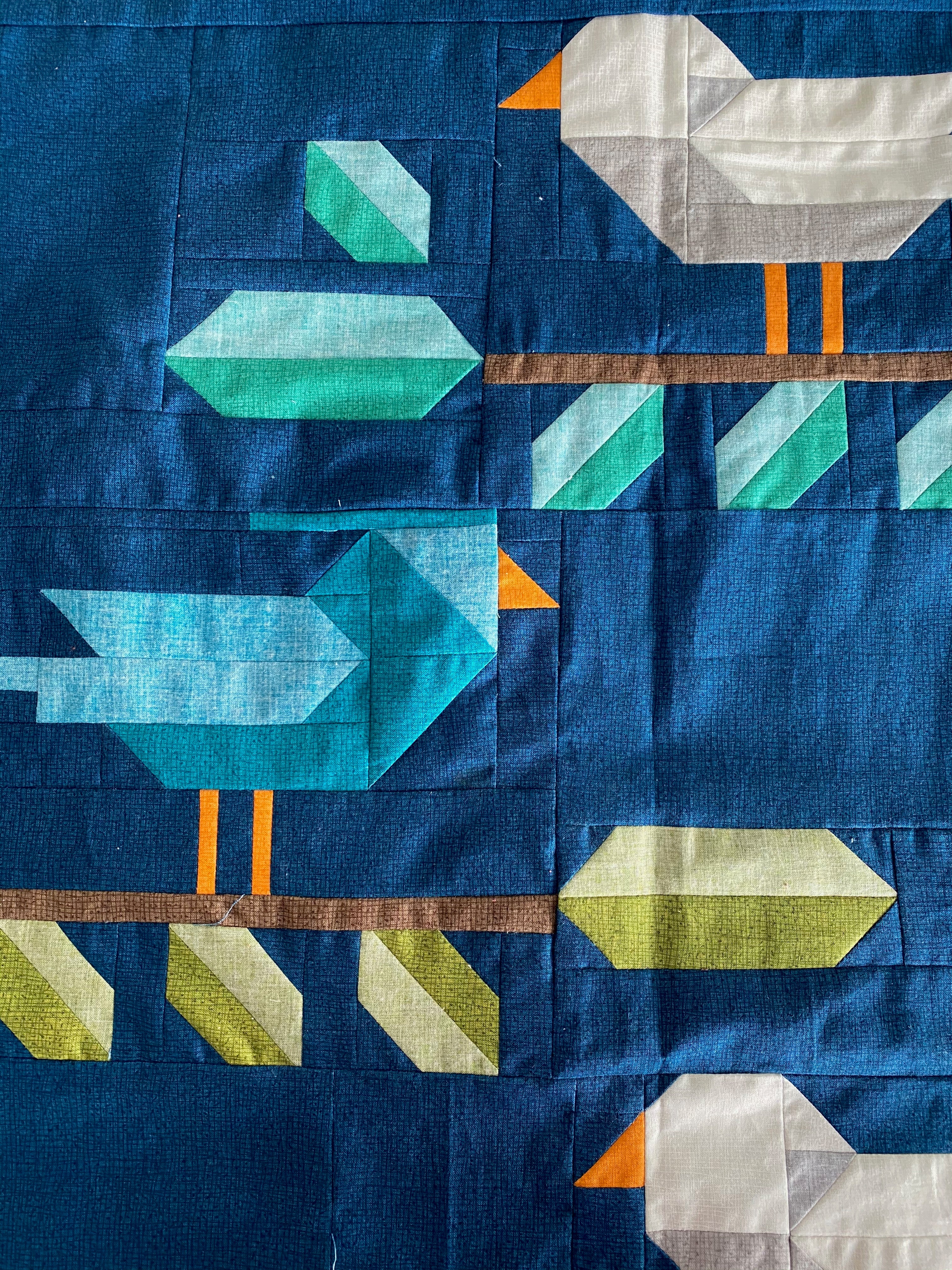 LITTLE BIRD SONG Small Wall Quilt PRINTED BOOKLET by Robin Pickens 34" x 43" - Image 5