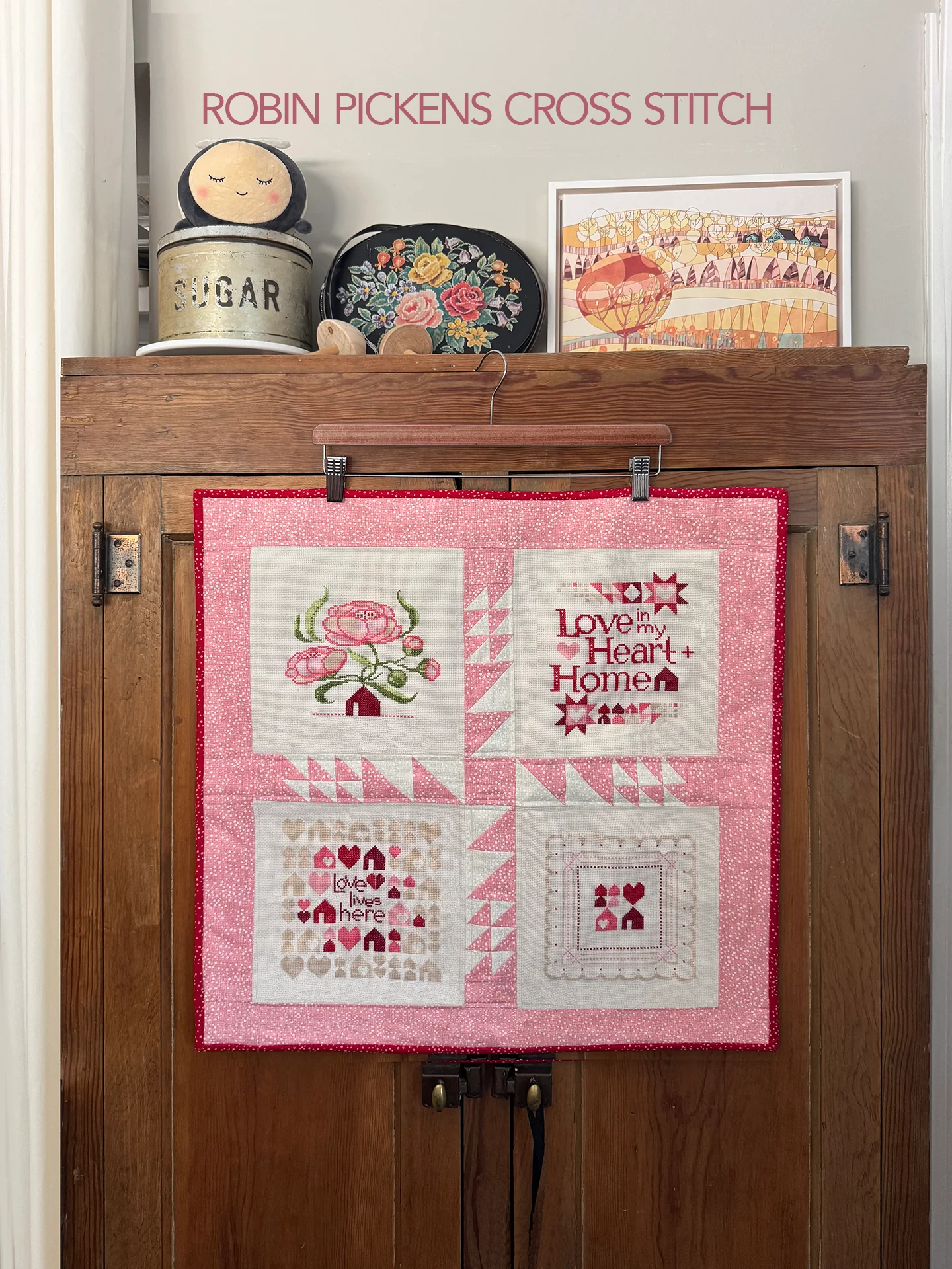 Love Lives Here & Lace-Edged Homes Cross Stitch Printed Pattern - Image 3