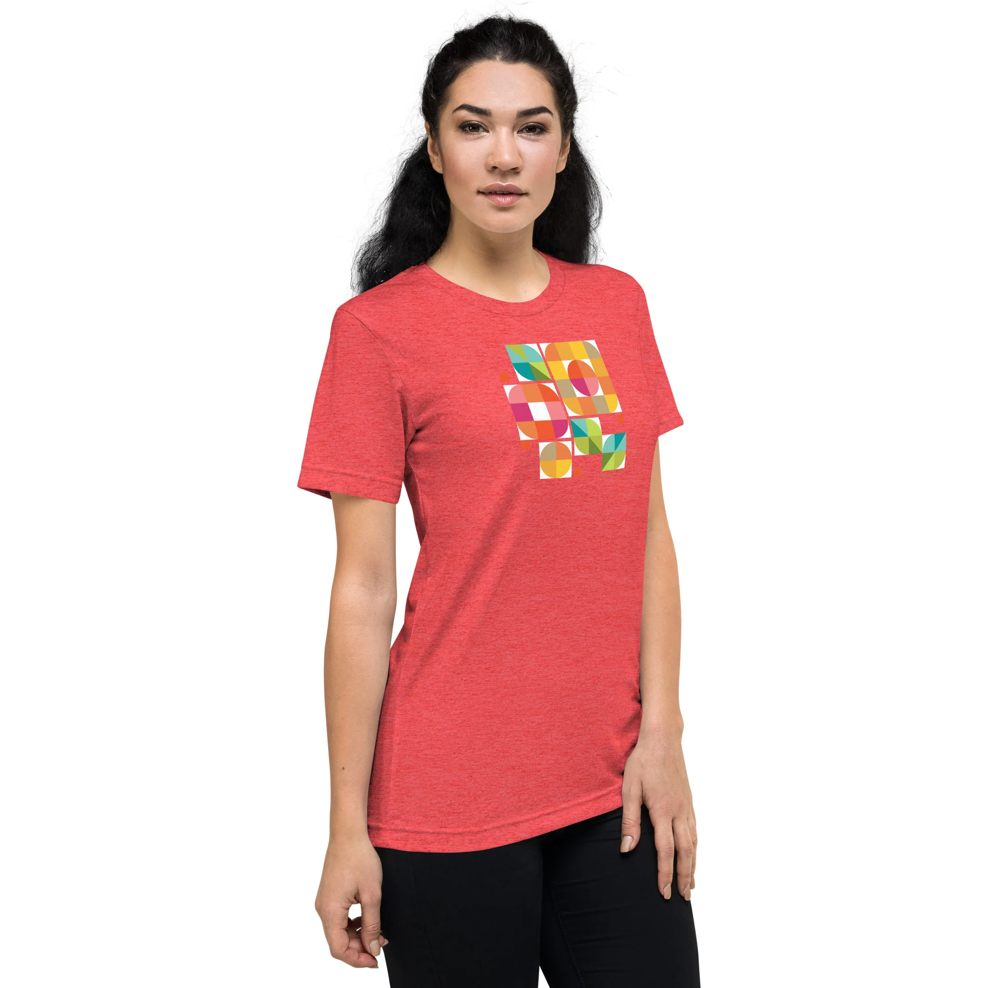 Mod Flower Box California Sunshine palette Bella Tri-Blend t-shirt - Image 12