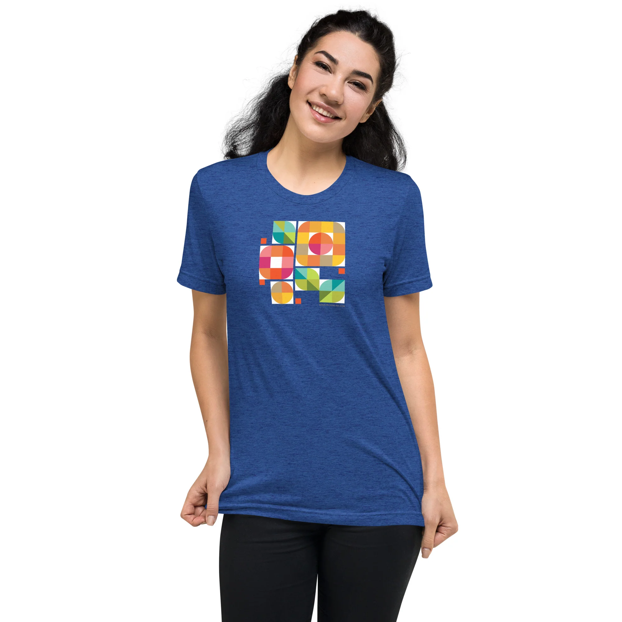 Mod Flower Box California Sunshine palette Bella Tri-Blend t-shirt - Image 2