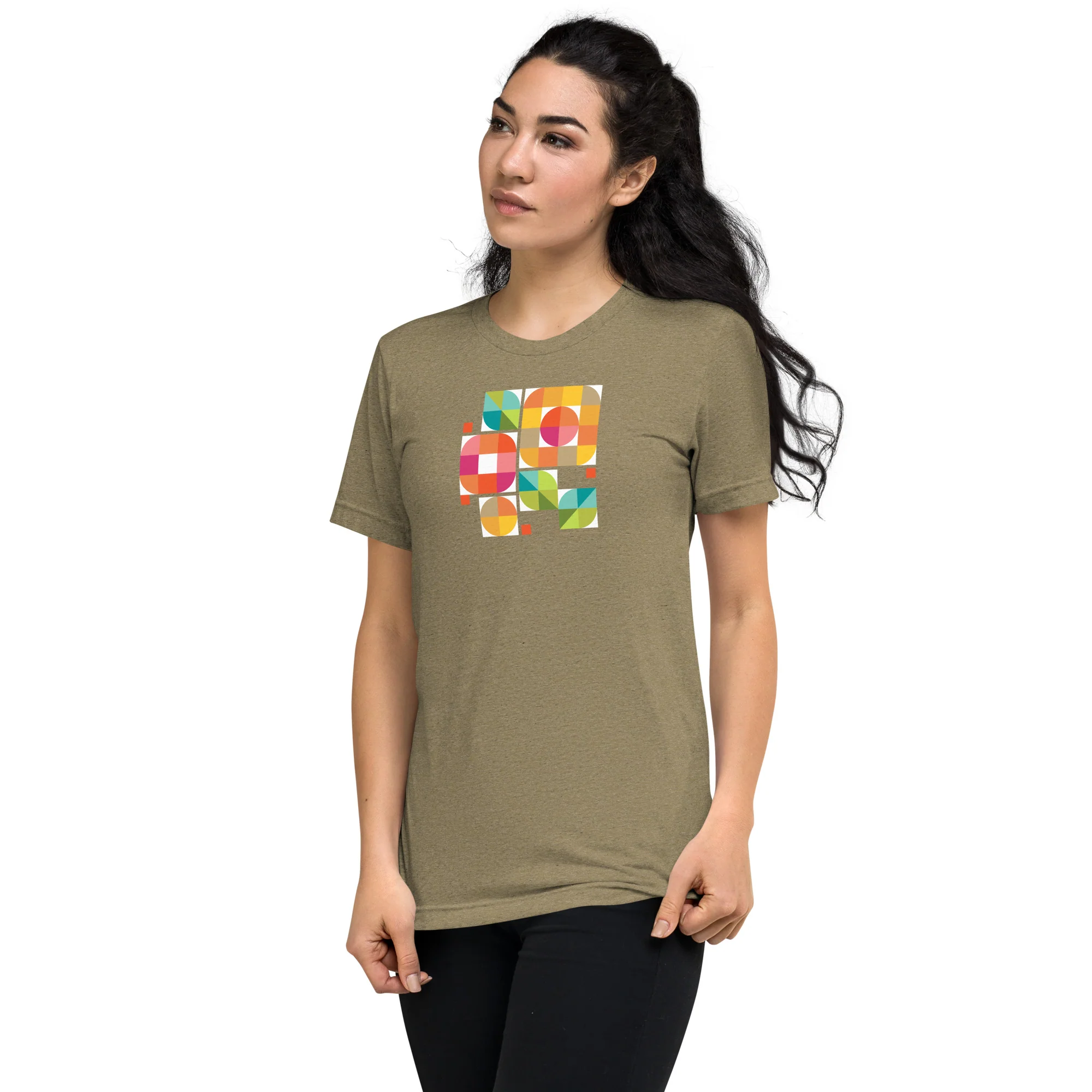 Mod Flower Box California Sunshine palette Bella Tri-Blend t-shirt - Image 20