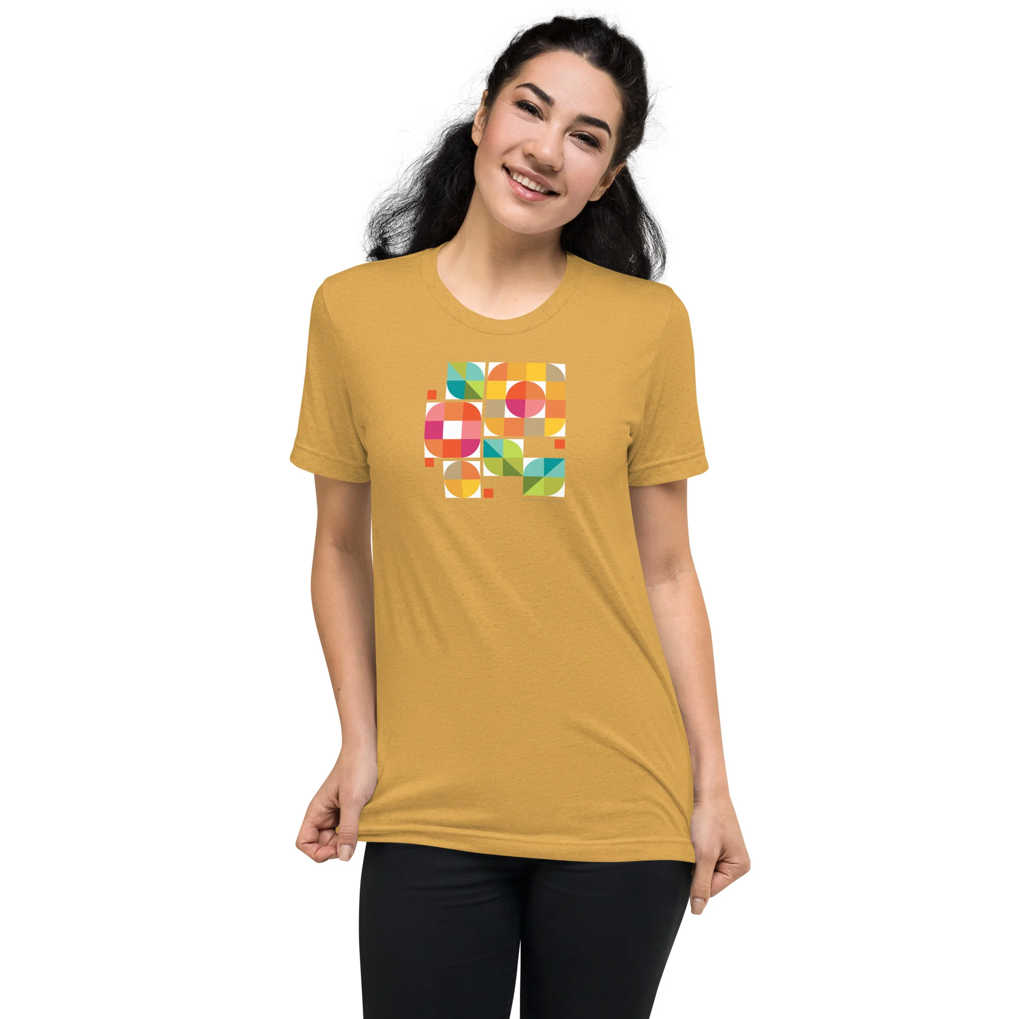 Mod Flower Box California Sunshine palette Bella Tri-Blend t-shirt - Image 25