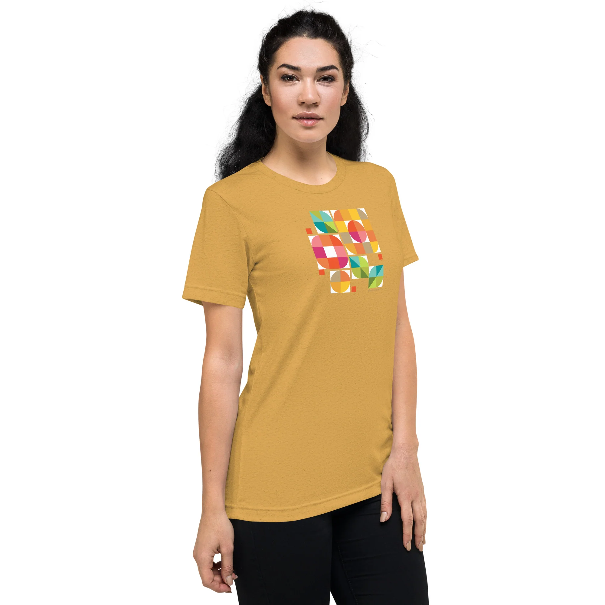 Mod Flower Box California Sunshine palette Bella Tri-Blend t-shirt - Image 27