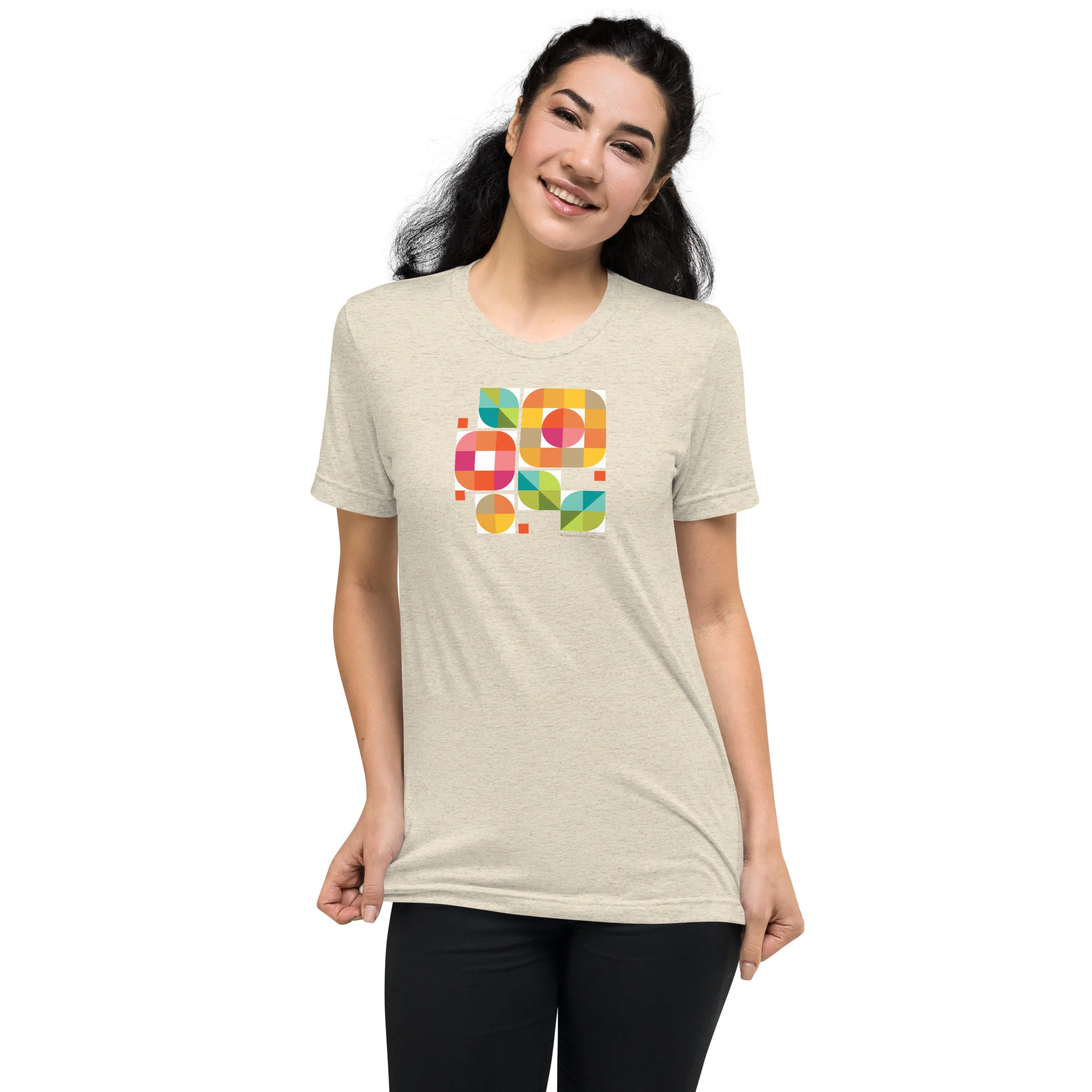 Mod Flower Box California Sunshine palette Bella Tri-Blend t-shirt - Image 31