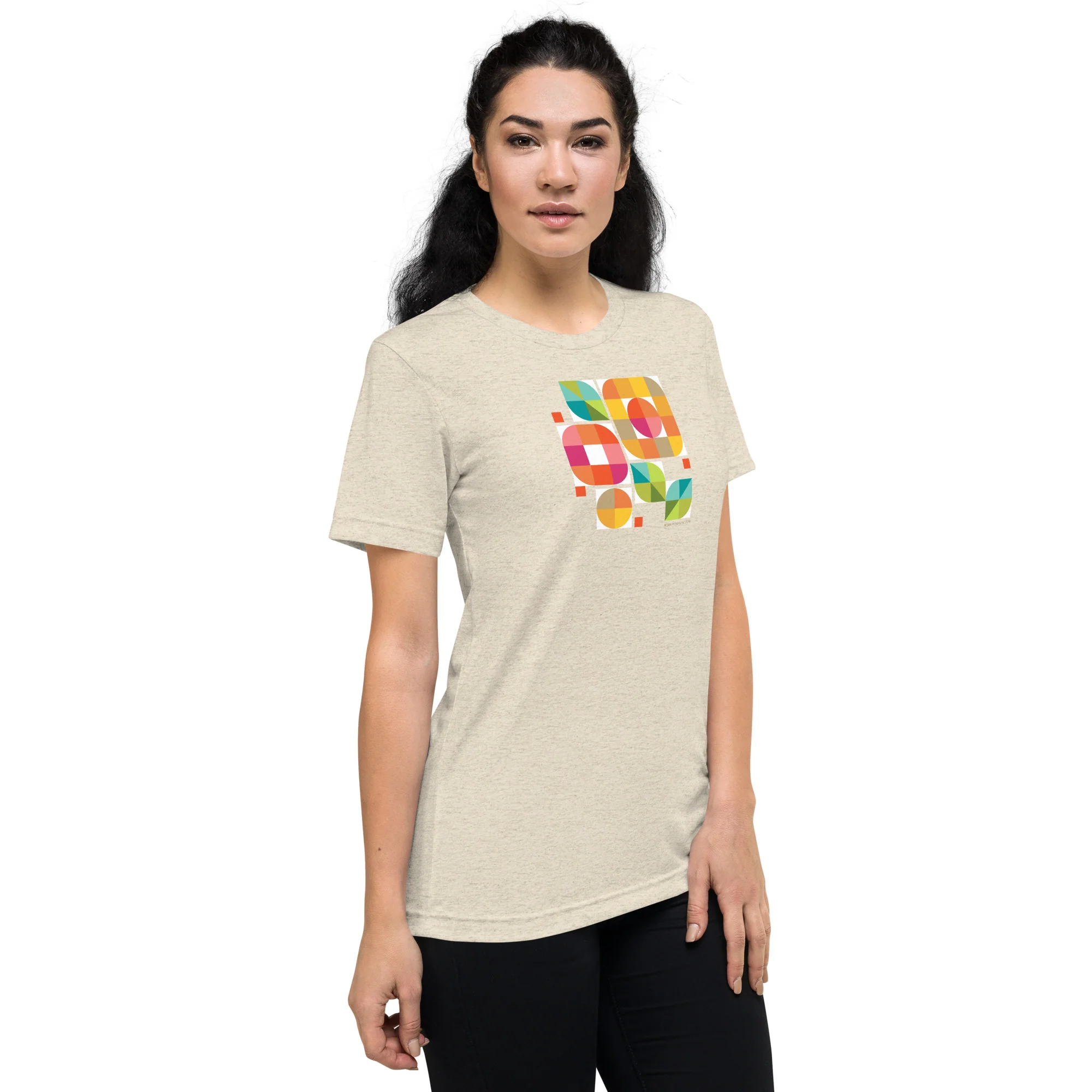 Mod Flower Box California Sunshine palette Bella Tri-Blend t-shirt - Image 33