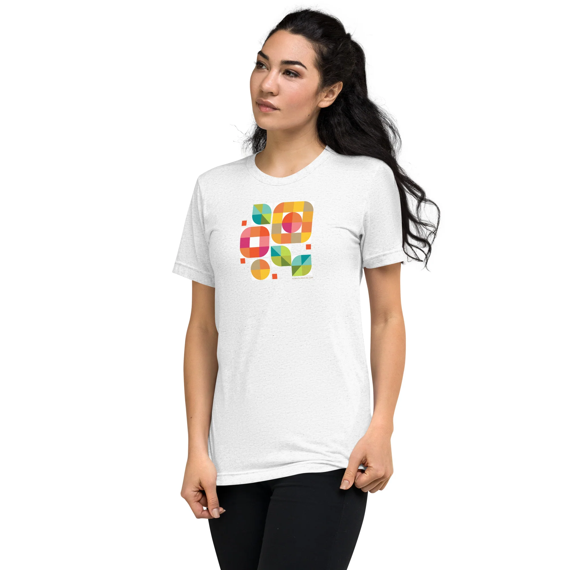 Mod Flower Box California Sunshine palette Bella Tri-Blend t-shirt - Image 35