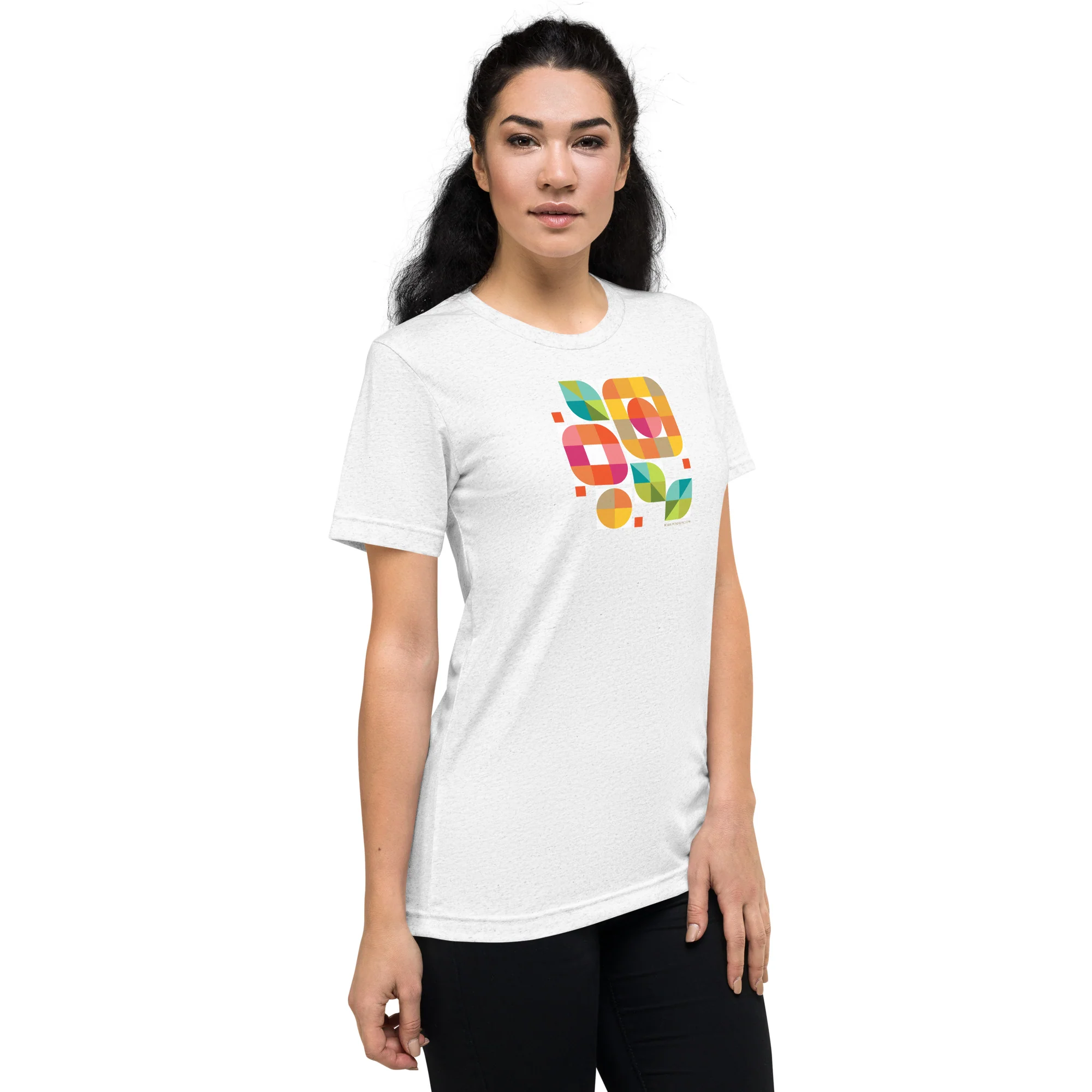 Mod Flower Box California Sunshine palette Bella Tri-Blend t-shirt - Image 36