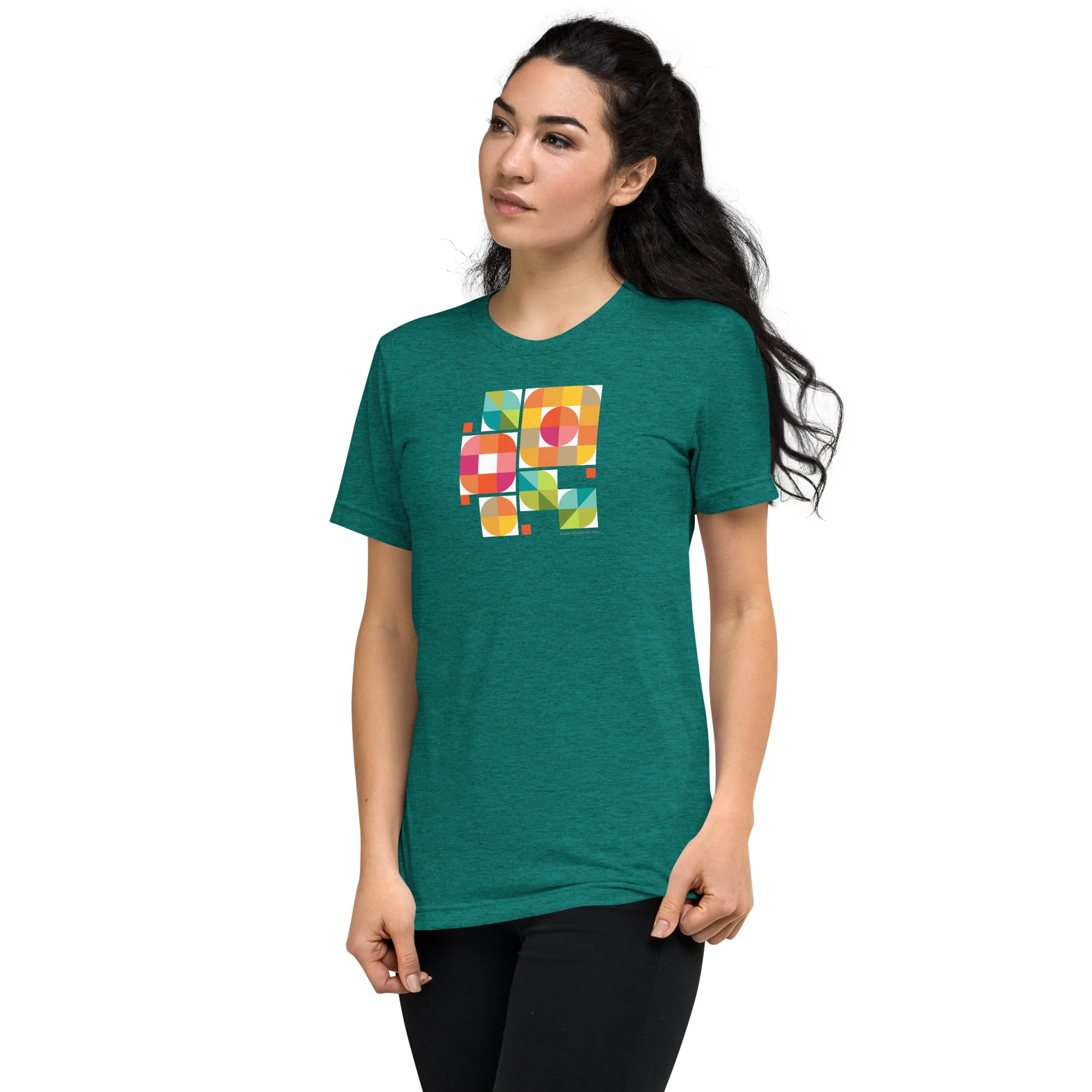 Mod Flower Box California Sunshine palette Bella Tri-Blend t-shirt - Image 6