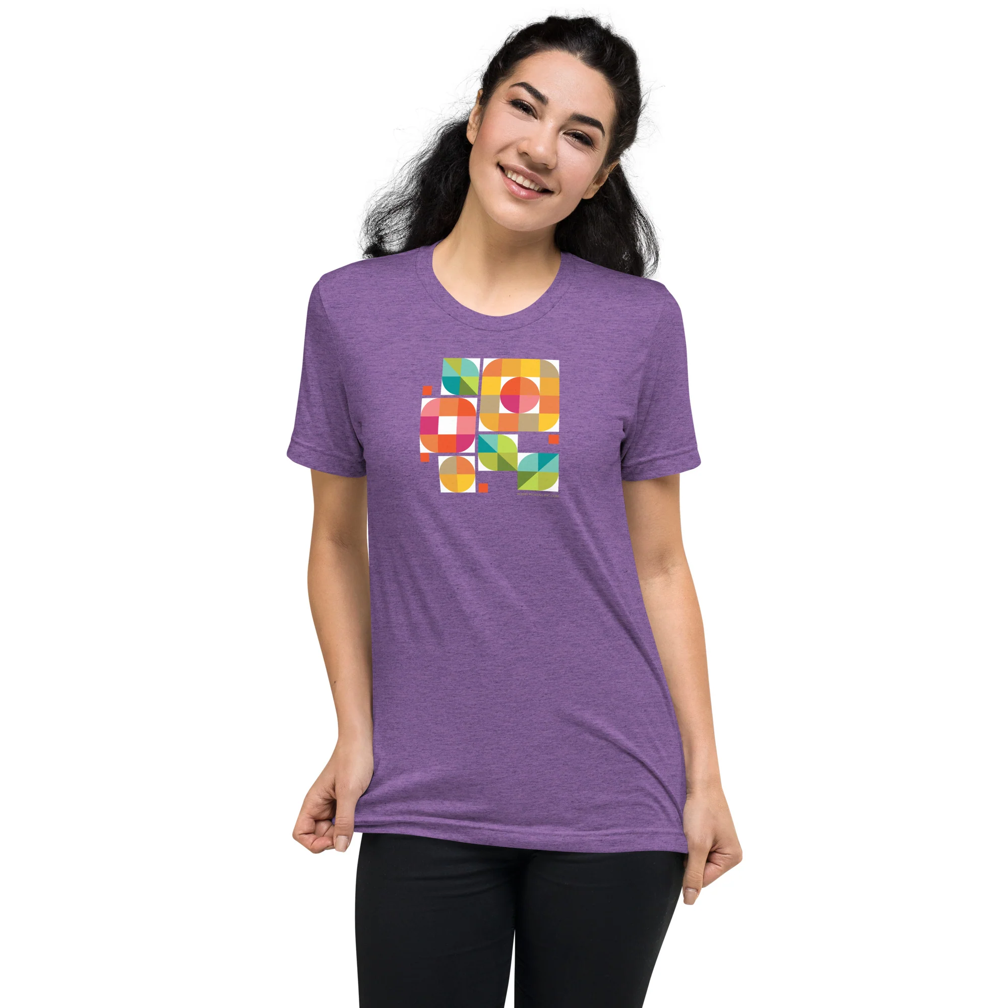 Mod Flower Box California Sunshine palette Bella Tri-Blend t-shirt - Image 8