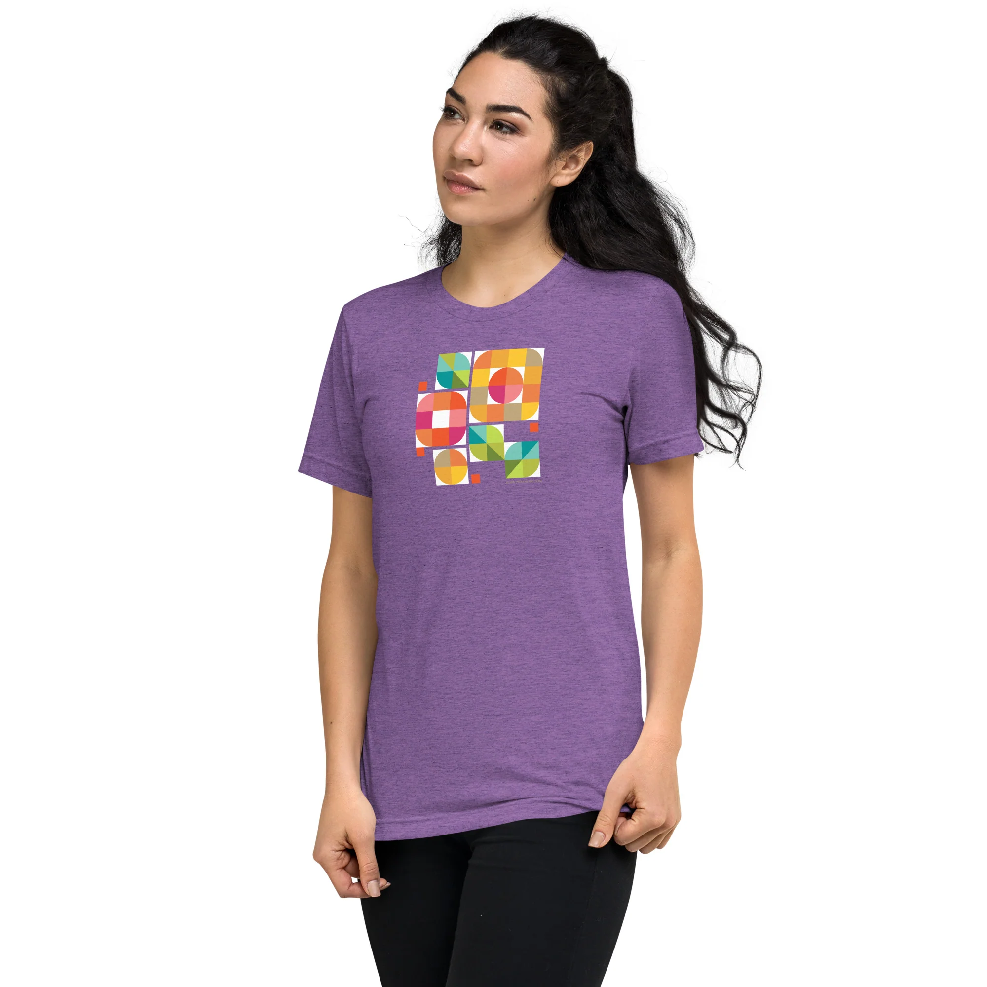 Mod Flower Box California Sunshine palette Bella Tri-Blend t-shirt - Image 9