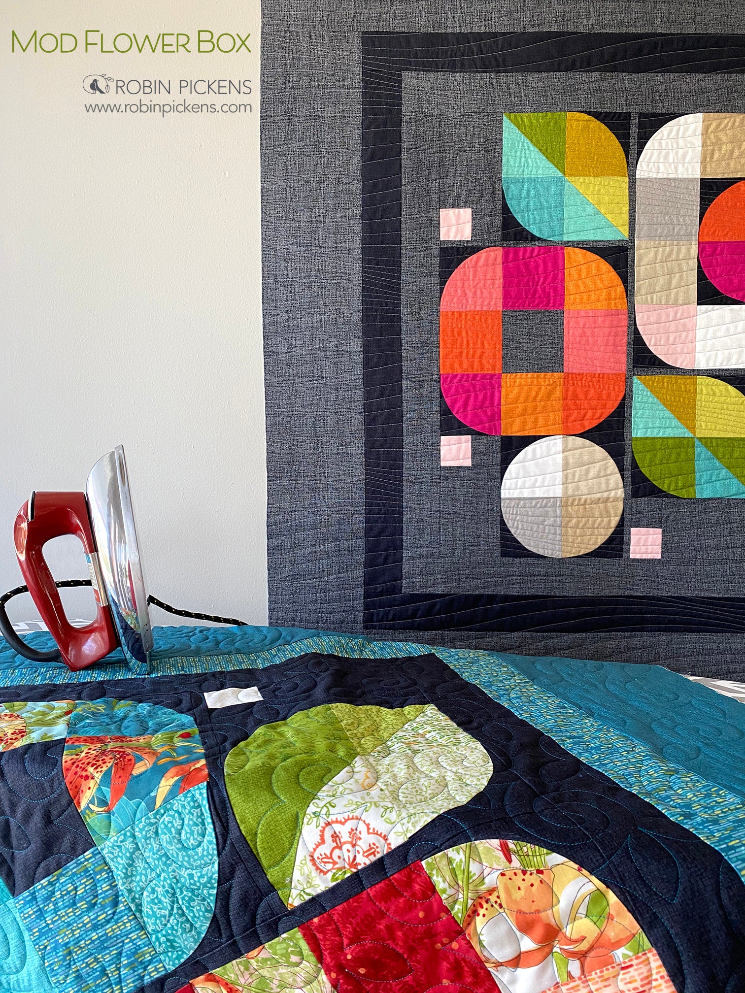 Mod Flower Box quilt pattern printed booklet - Image 3