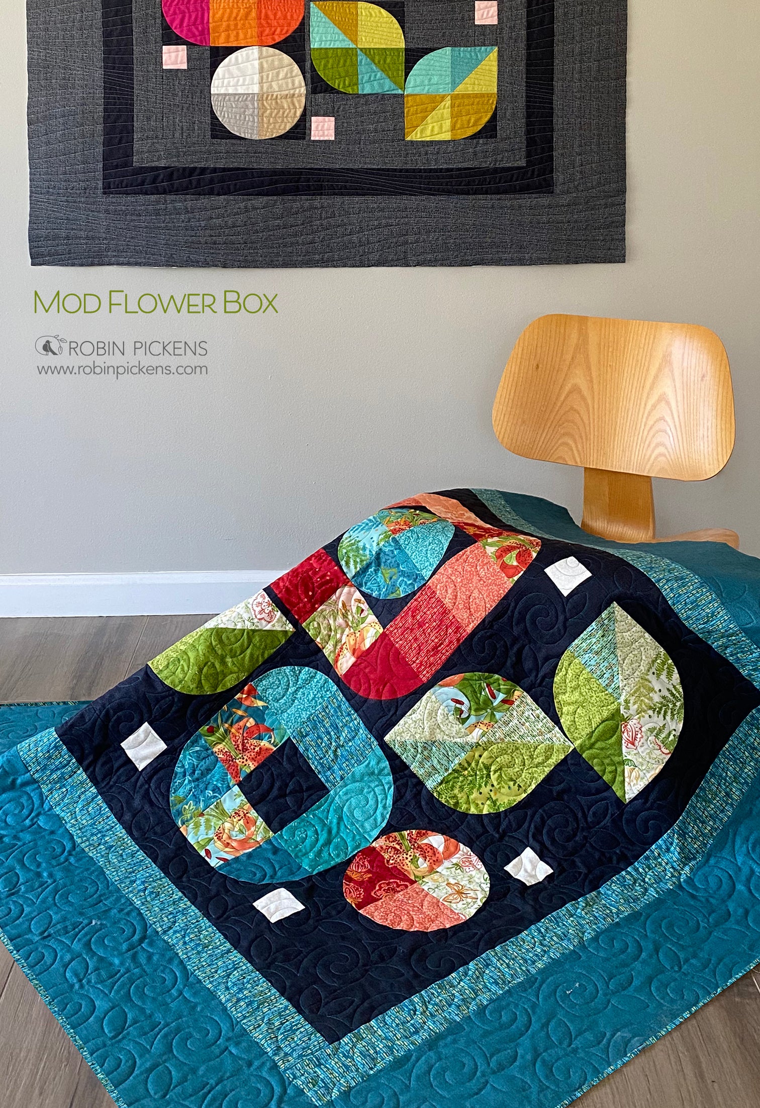 Mod Flower Box quilt pattern printed booklet - Image 6