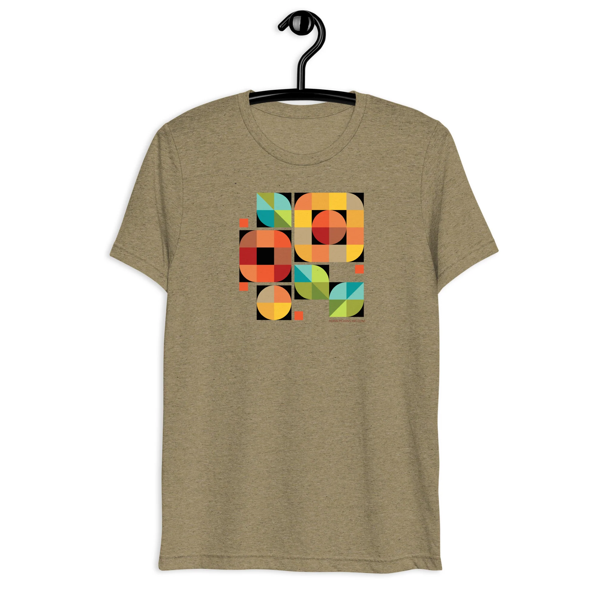 Mod Flower Box warm and earthy palette Short sleeve t-shirt - Image 10