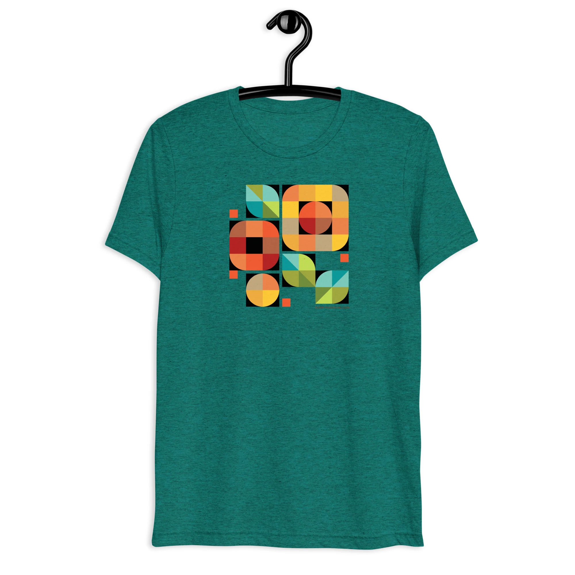 Mod Flower Box warm and earthy palette Short sleeve t-shirt - Image 3