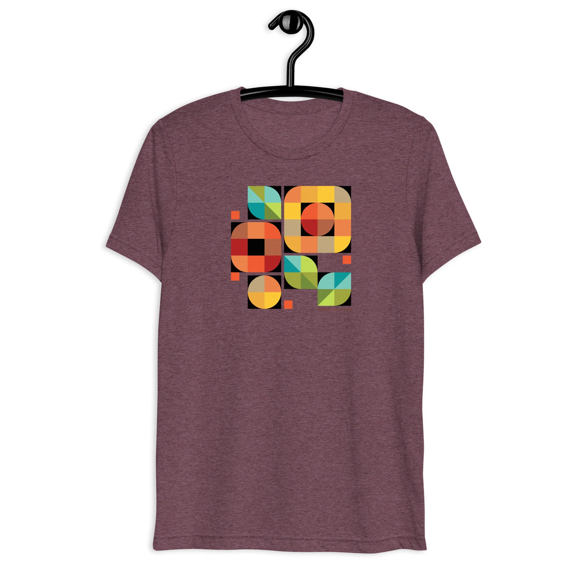 Mod Flower Box warm and earthy palette Short sleeve t-shirt - Image 4