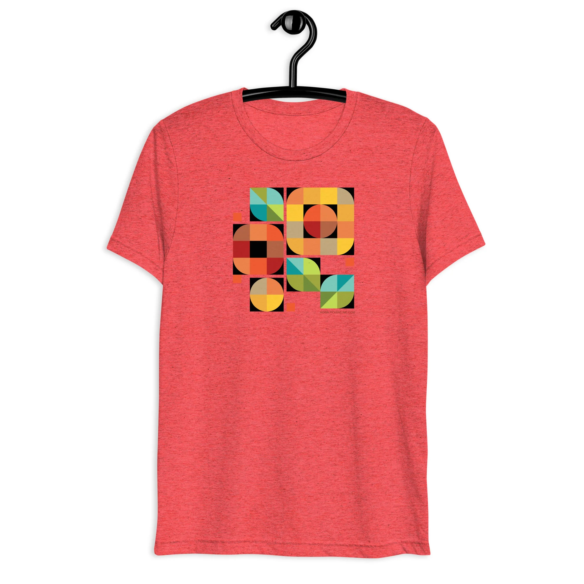 Mod Flower Box warm and earthy palette Short sleeve t-shirt - Image 7