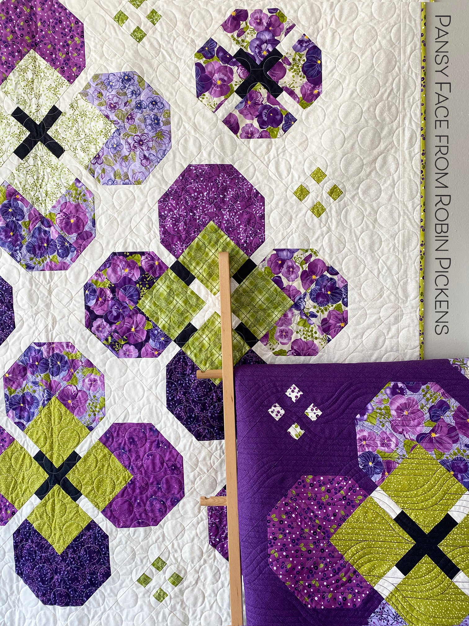 PANSY FACE digital PDF quilt pattern by Robin Pickens - Image 5