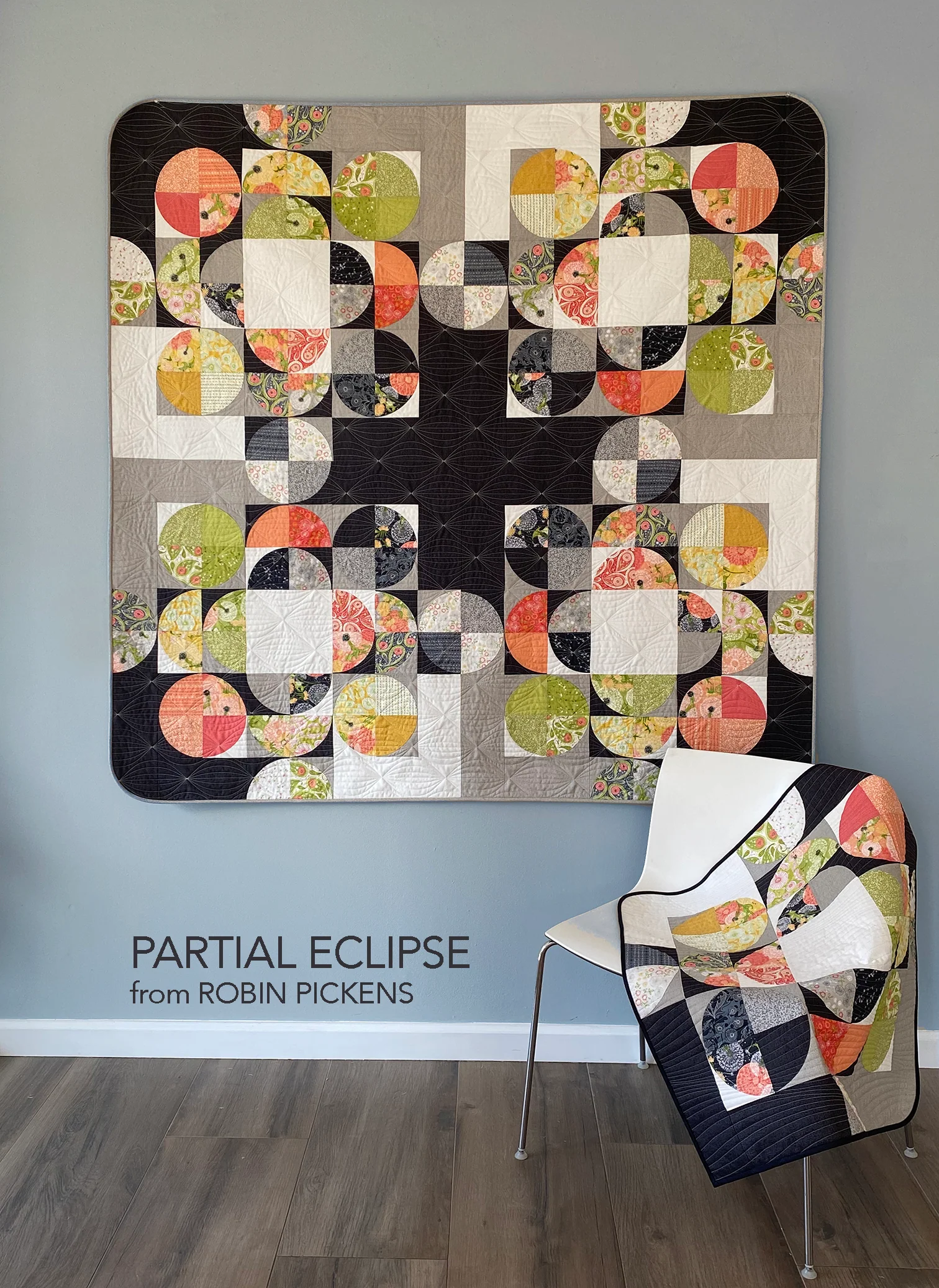 Partial Eclipse (digital pdf) quilt pattern with paper template - Image 4