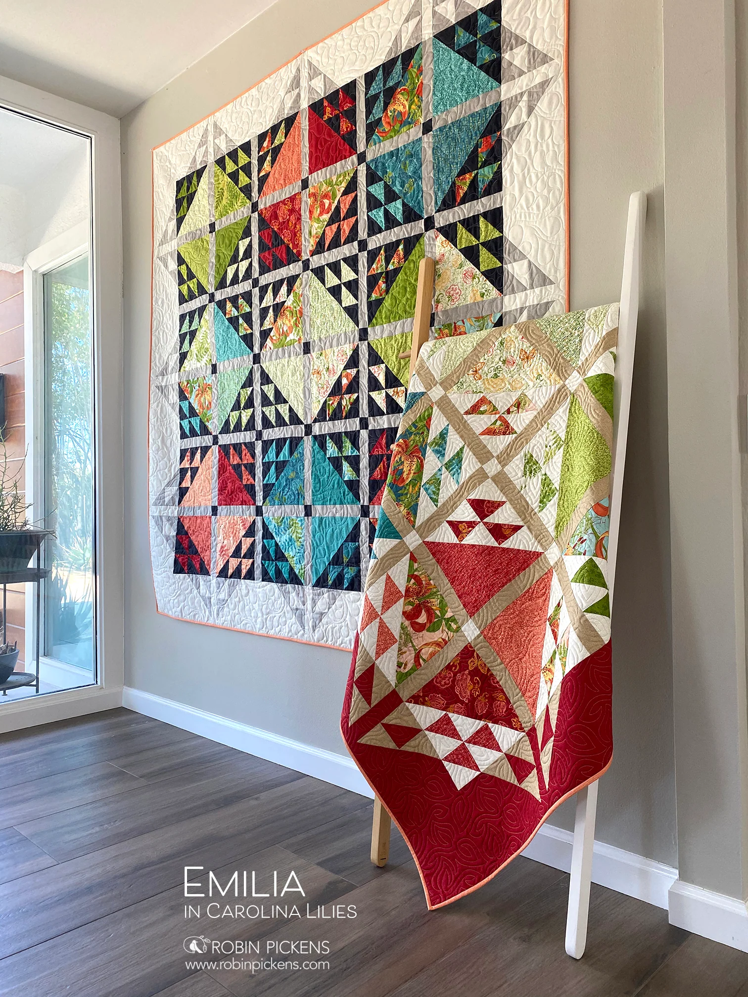 EMILIA Digital PDF Quilt Pattern by Robin Pickens / Layer Cake Precut/Perfect10 Ruler friendly / 76" or 55" square - Image 7
