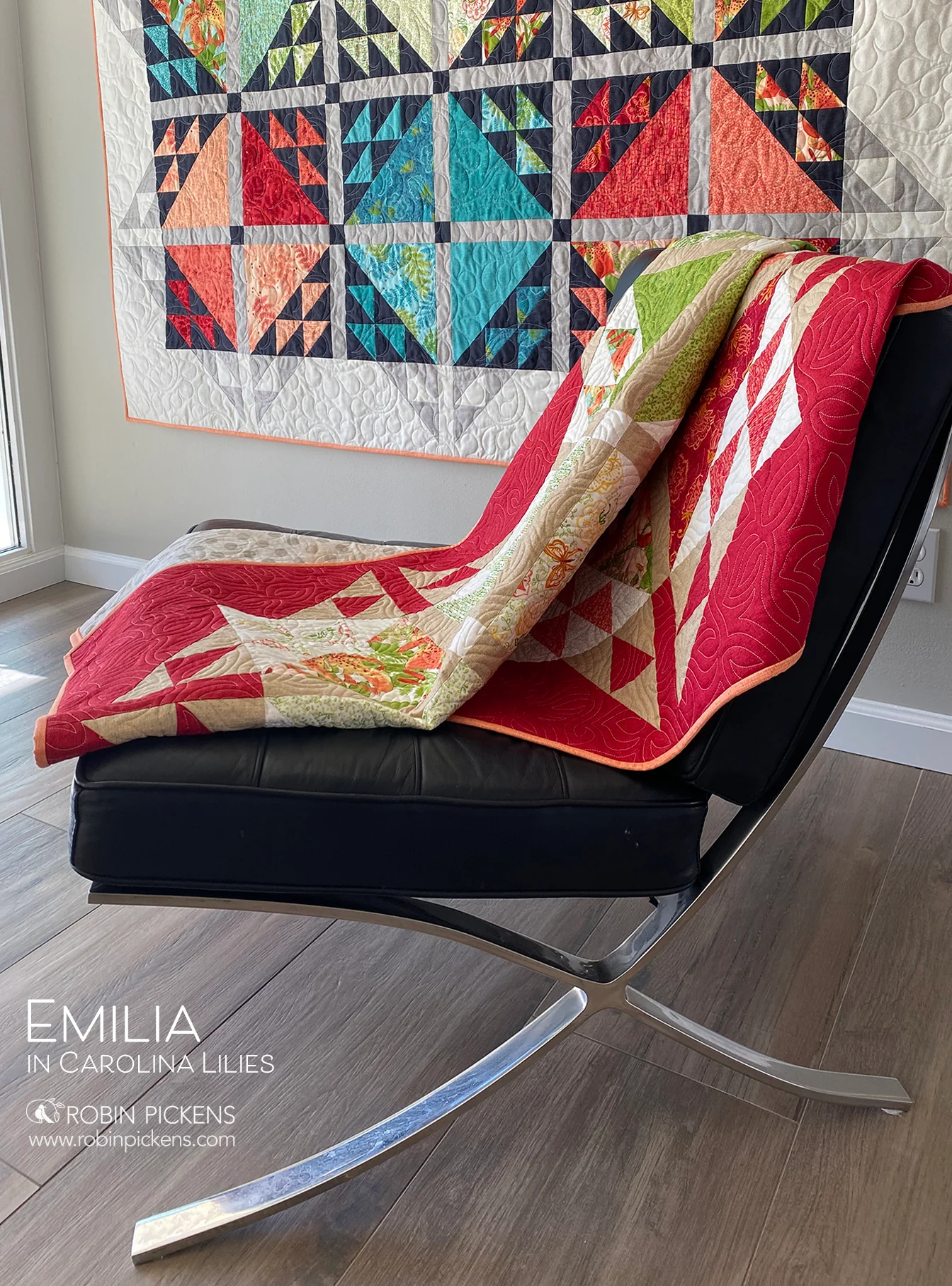 EMILIA Digital PDF Quilt Pattern by Robin Pickens / Layer Cake Precut/Perfect10 Ruler friendly / 76" or 55" square - Image 8
