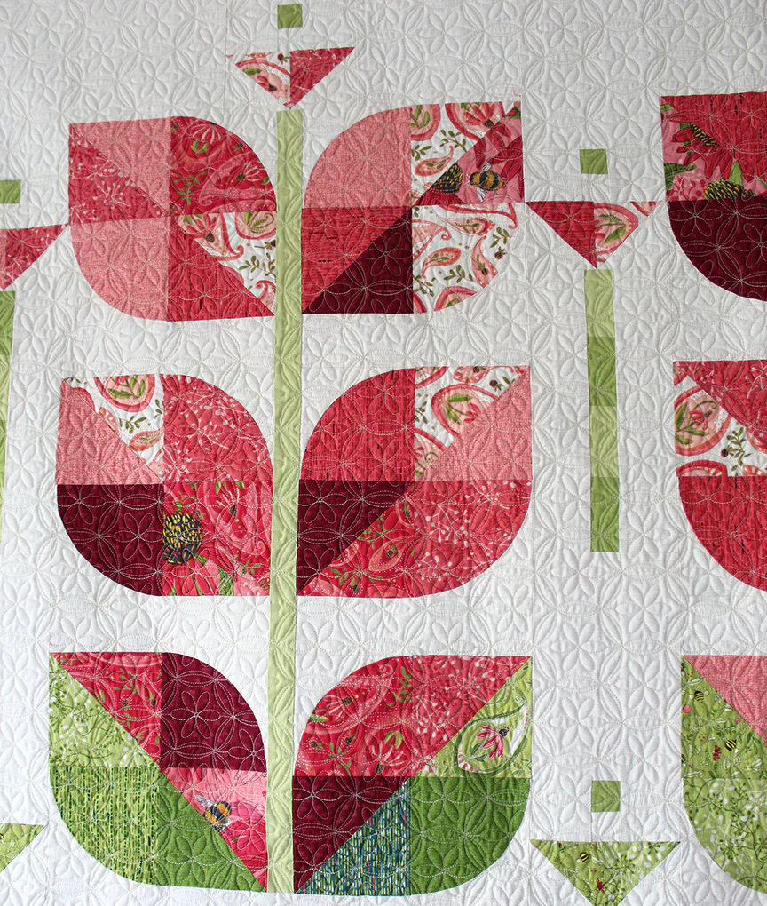 BEANSTALK Digital PDF Quilt Pattern by Robin Pickens/ lap, large square, twin, queen quilt/curved piecing with paper template - Image 5