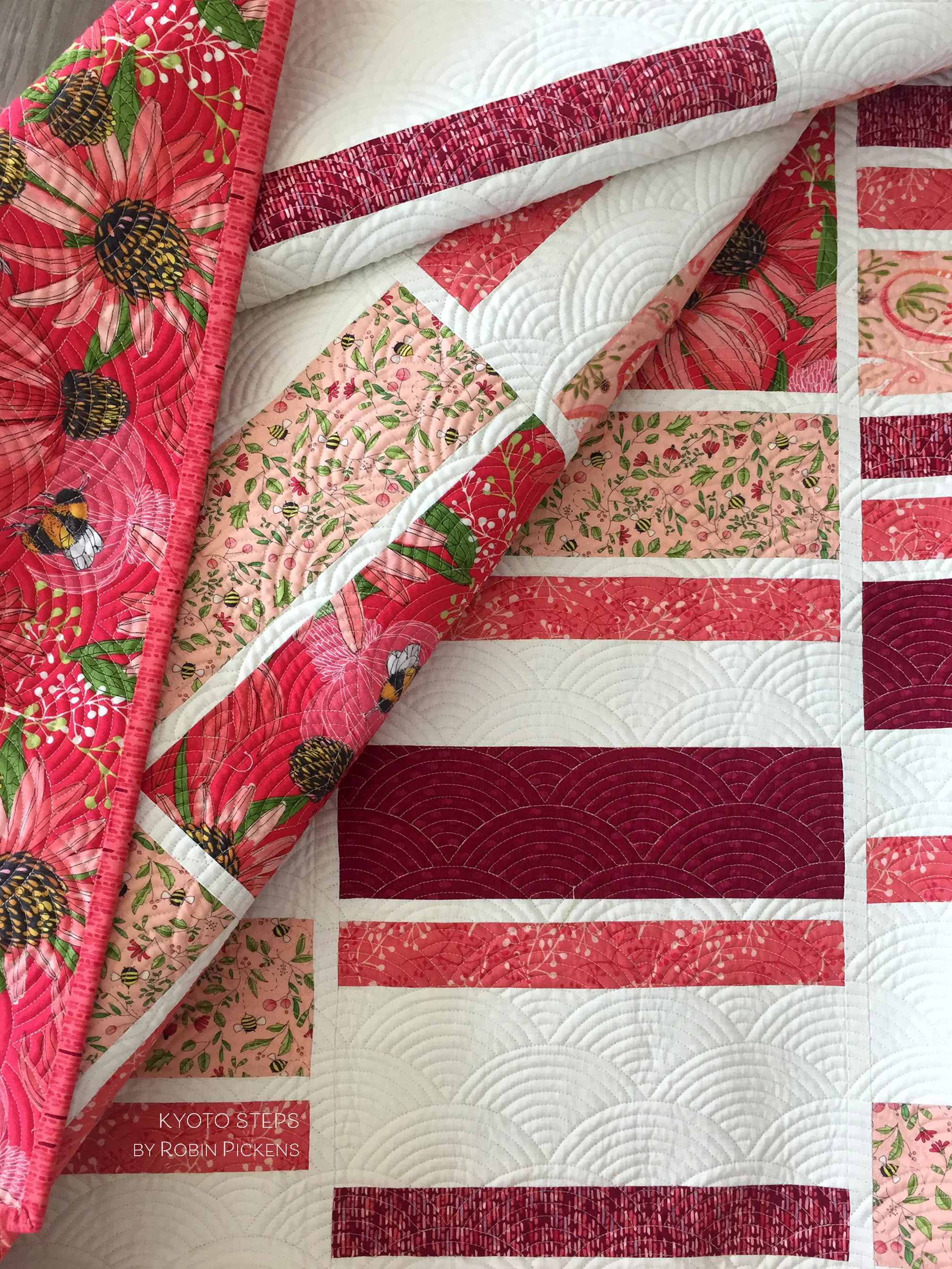 KYOTO STEPS Quilt Pattern (printed booklet) by Robin Pickens/ lap, twin, queen - Image 3