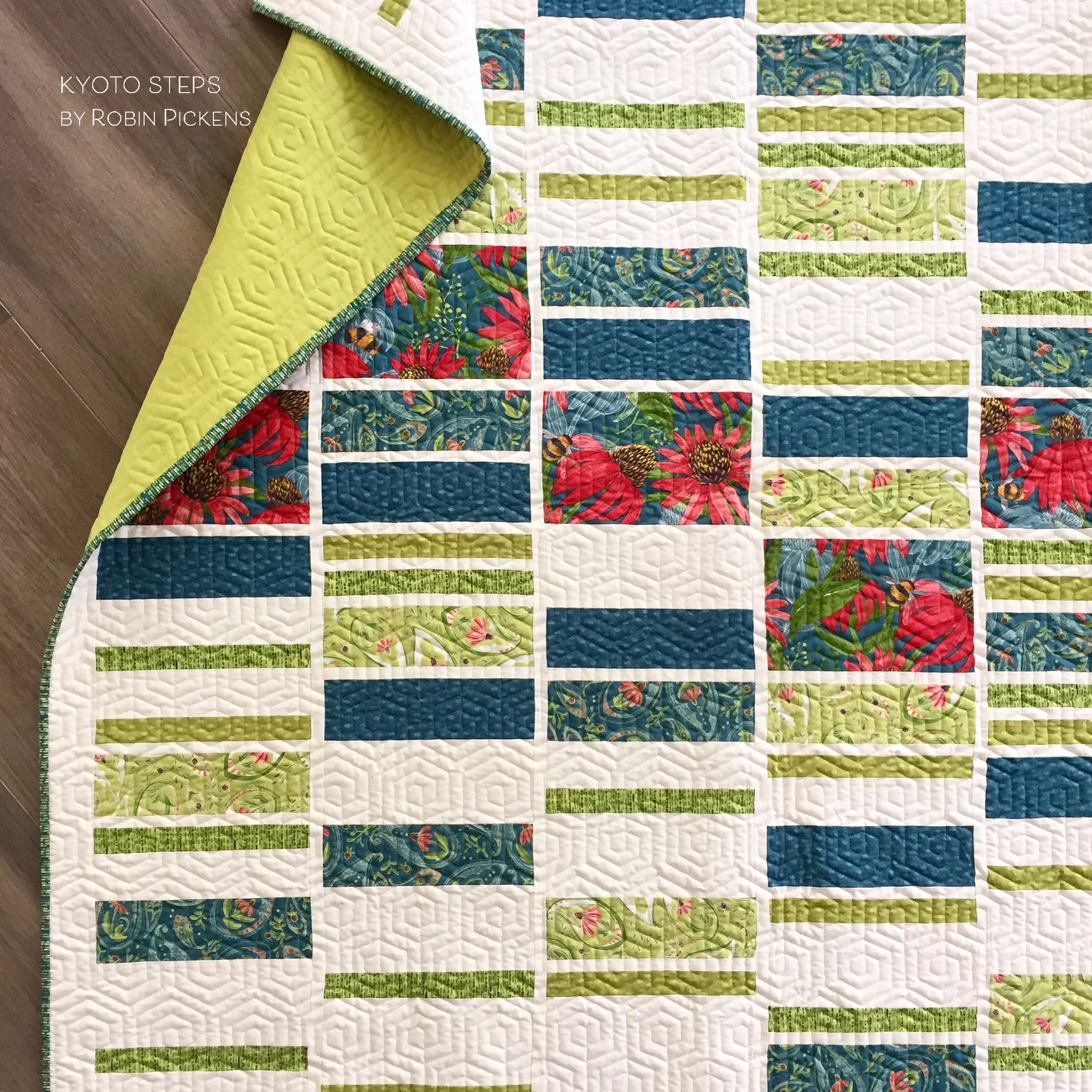 KYOTO STEPS Quilt Pattern (printed booklet) by Robin Pickens/ lap, twin, queen - Image 5