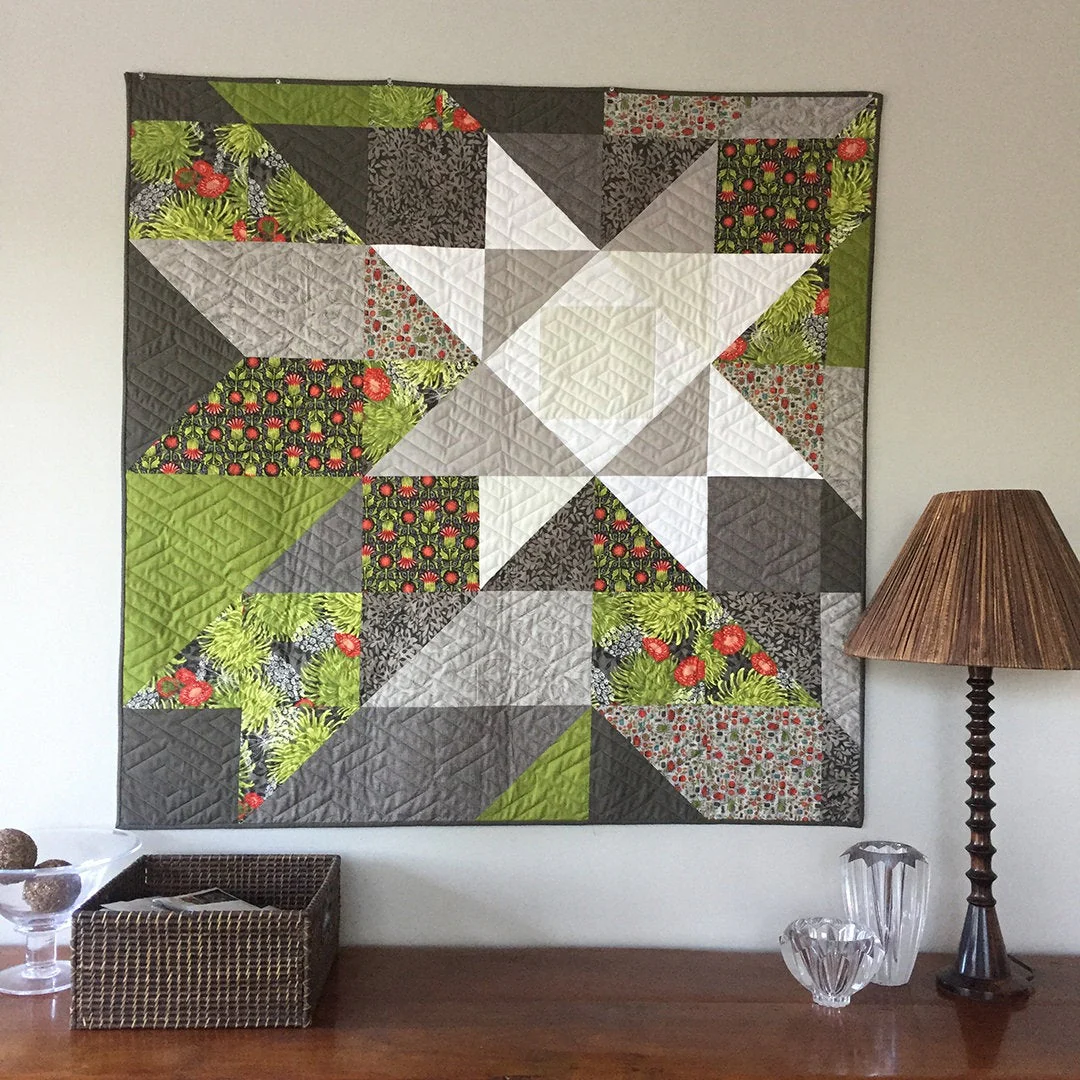 Starlet Digital PDF Quilt Pattern by Robin Pickens in 3 sizes for wall or lap quilts 51", 38" or 26" square" - Image 6