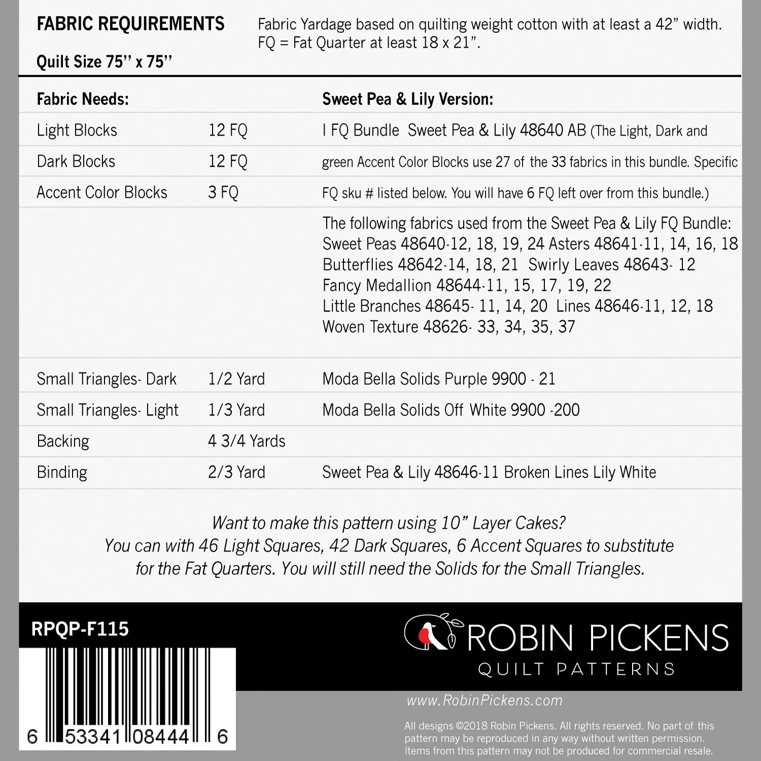 FACETED Quilt Pattern (printed booklet) by Robin Pickens / Fat Quarter Friendly - Image 3