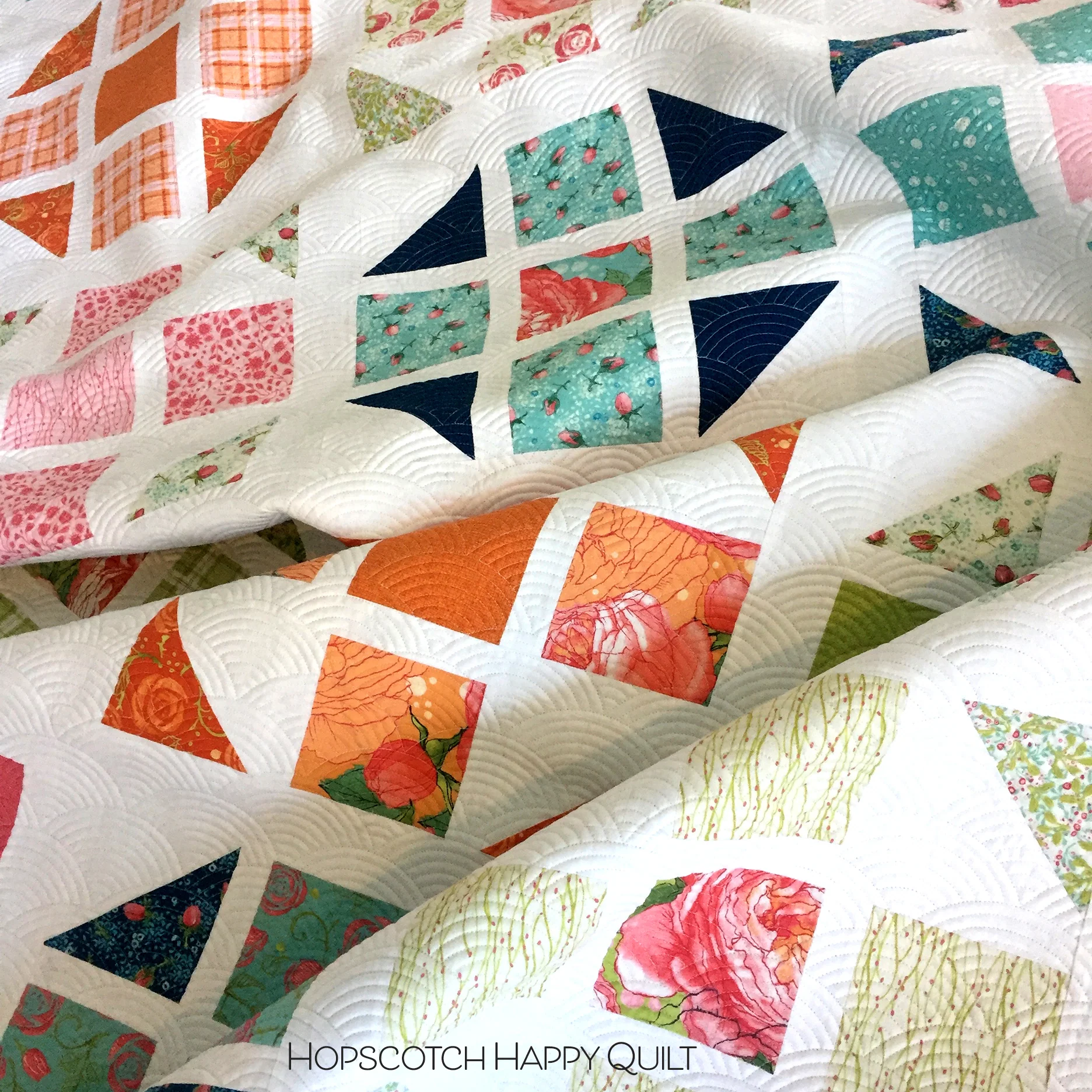 HOPSCOTCH HAPPY Quilt Pattern (printed booklet) by Robin Pickens /King, Queen, Twin, Lap - Image 3