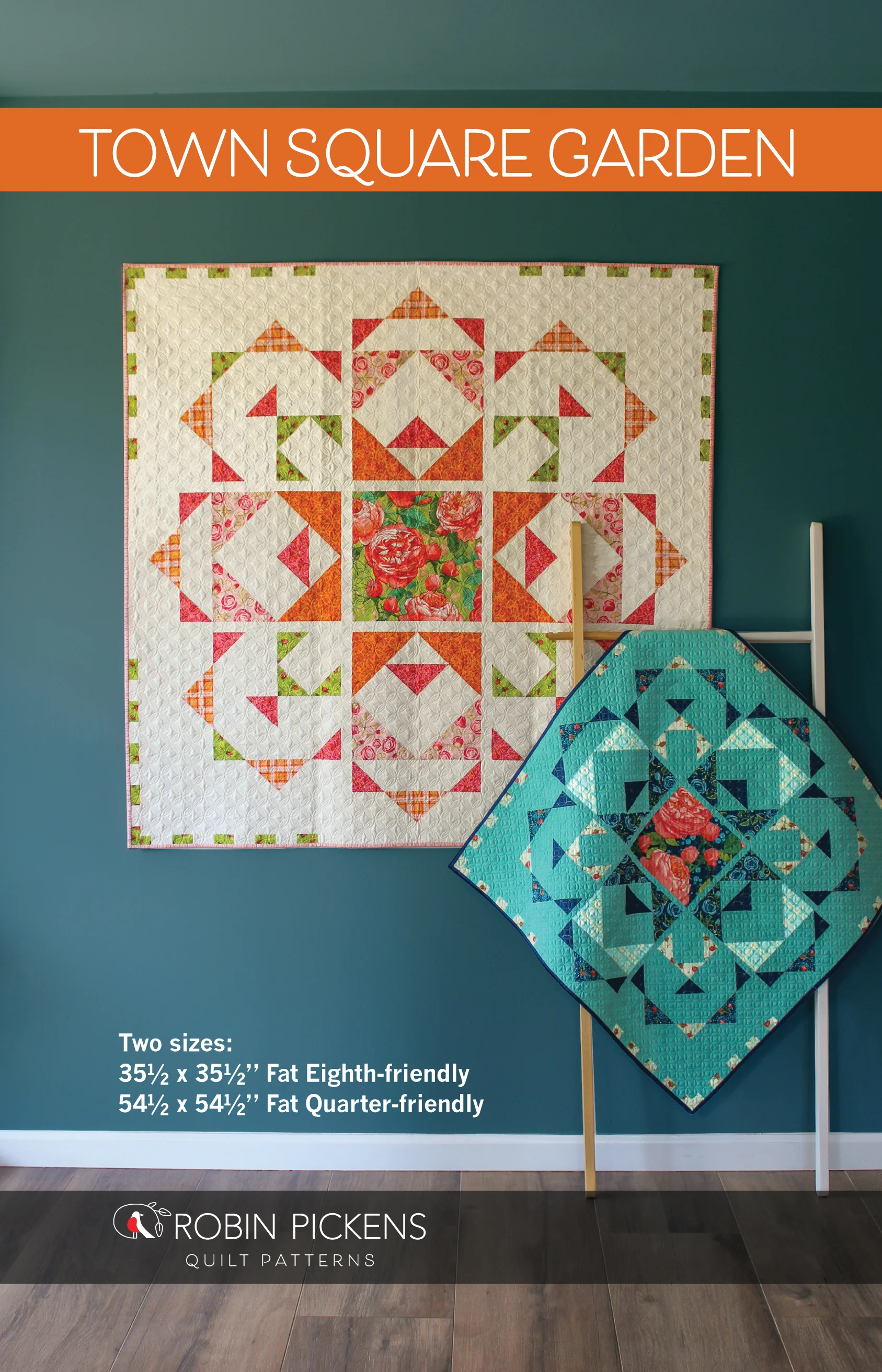 TOWN SQUARE GARDEN Quilt Pattern (printed booklet) by Robin Pickens
