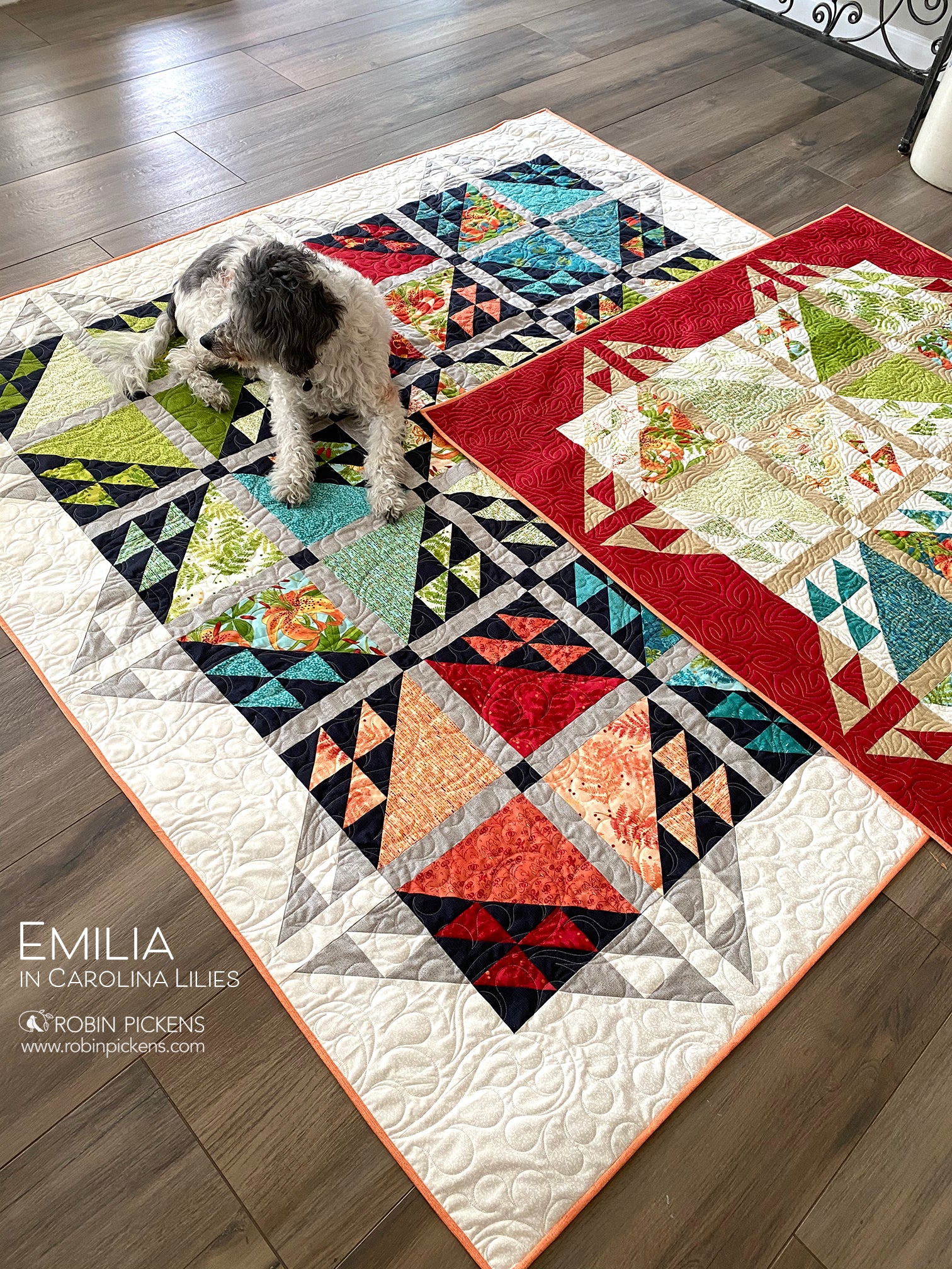 EMILIA Quilt Pattern (printed booklet) by Robin Pickens 76" or 55" square - Image 7
