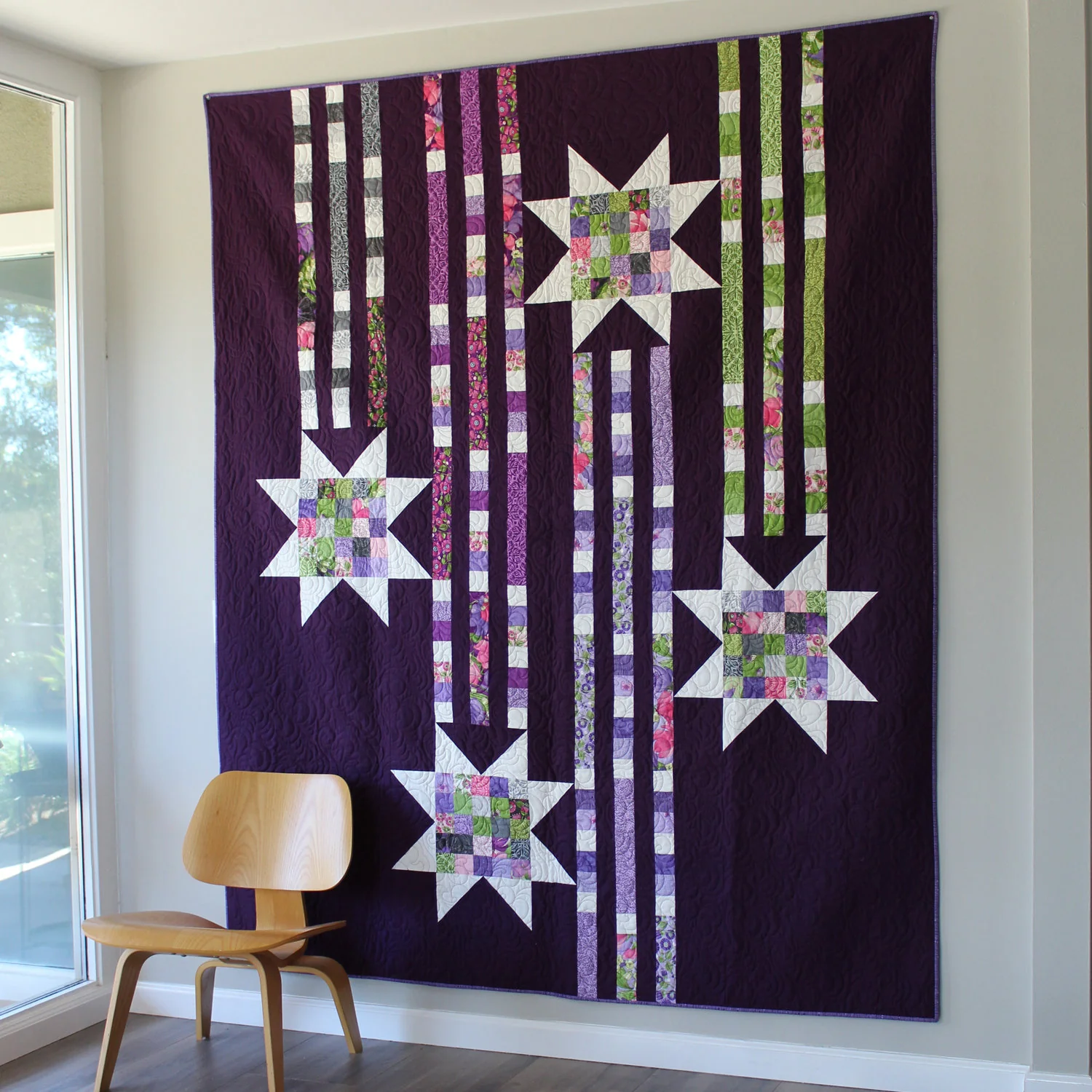 SHOWERING STARS Digital PDF Quilt Pattern by Robin Pickens / Twin size / Easy Quick Quilt / Jelly Roll Precut - Image 4