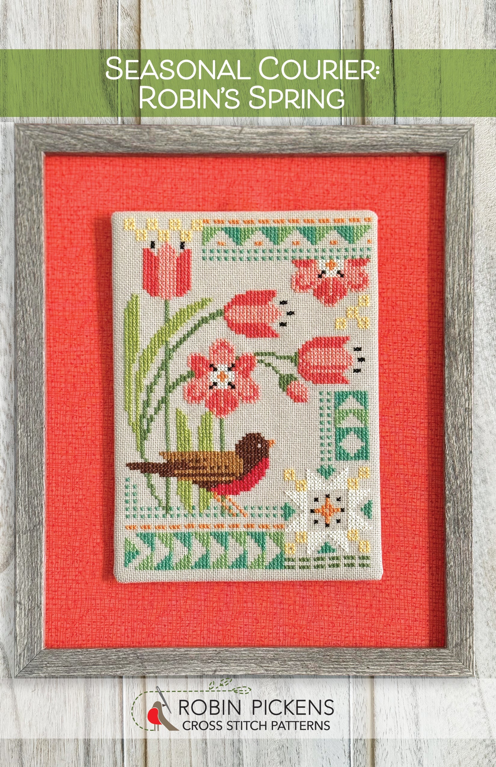 Seasonal Courier: Robin's Spring Cross Stitch Printed Pattern