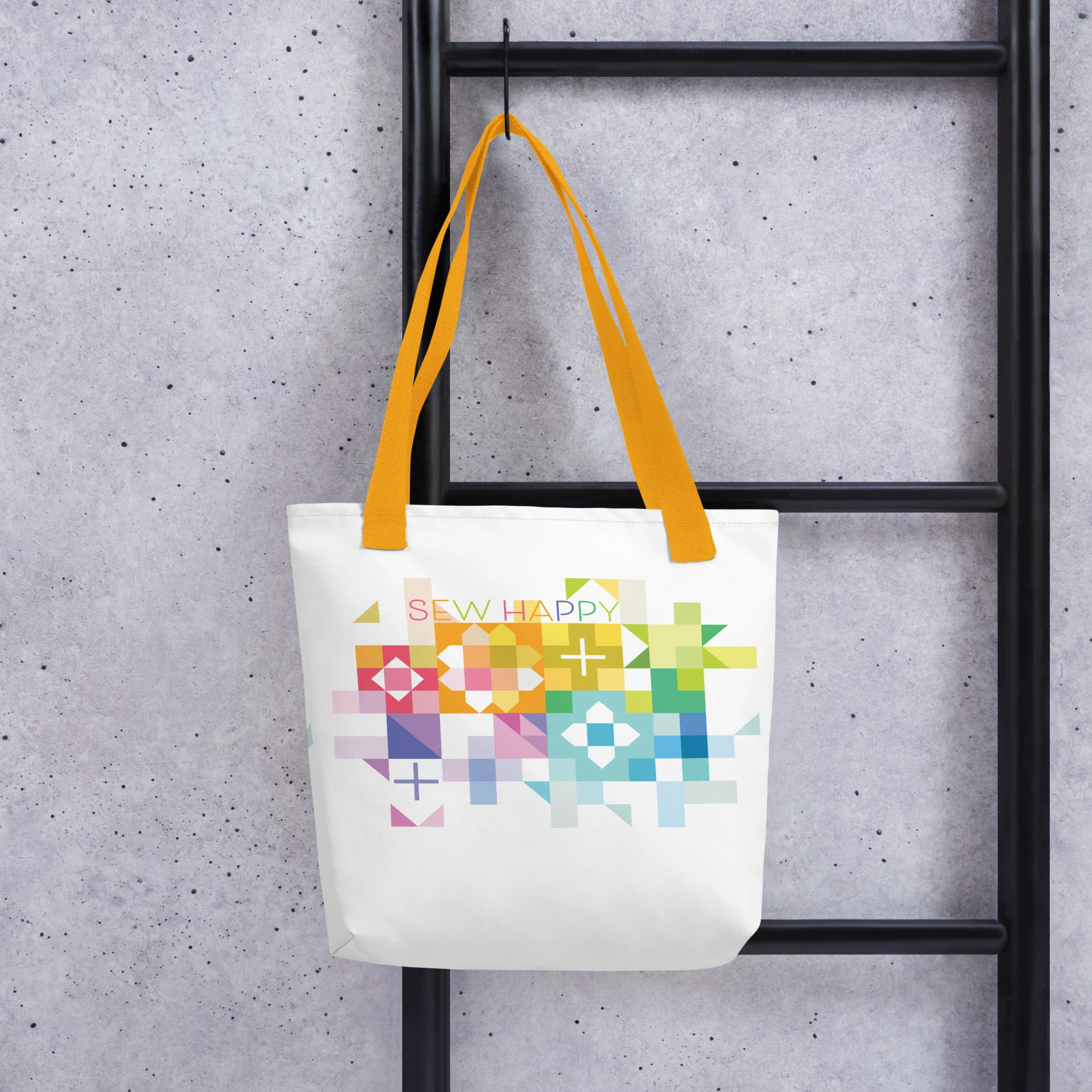 Sew Happy Rainbow Blocks Tote Bag from Robin Pickens - Image 3
